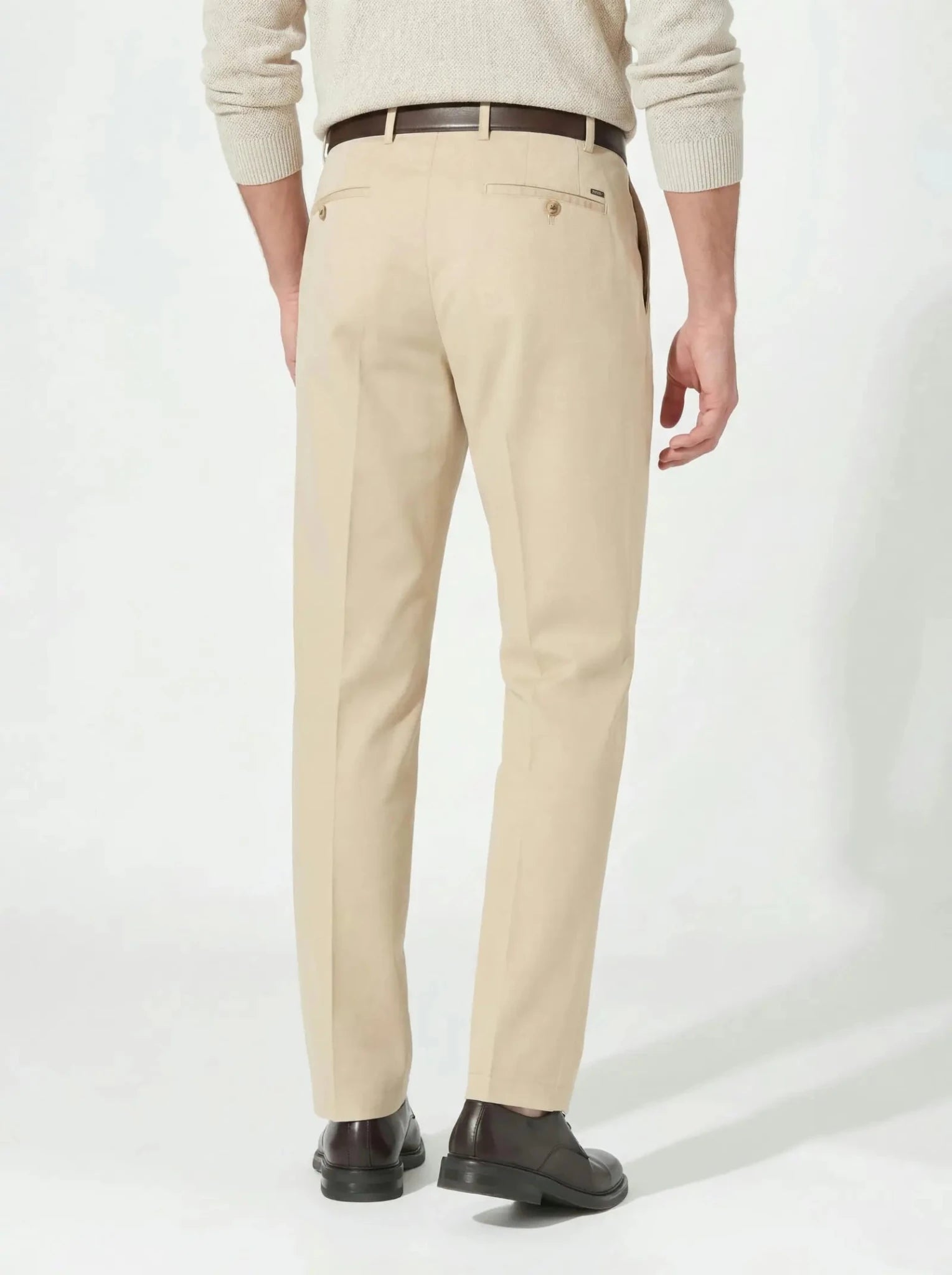 HENRY SARTORIAL X HILTL Primo Pleated Business Chino BEIGE - Henry Bucks