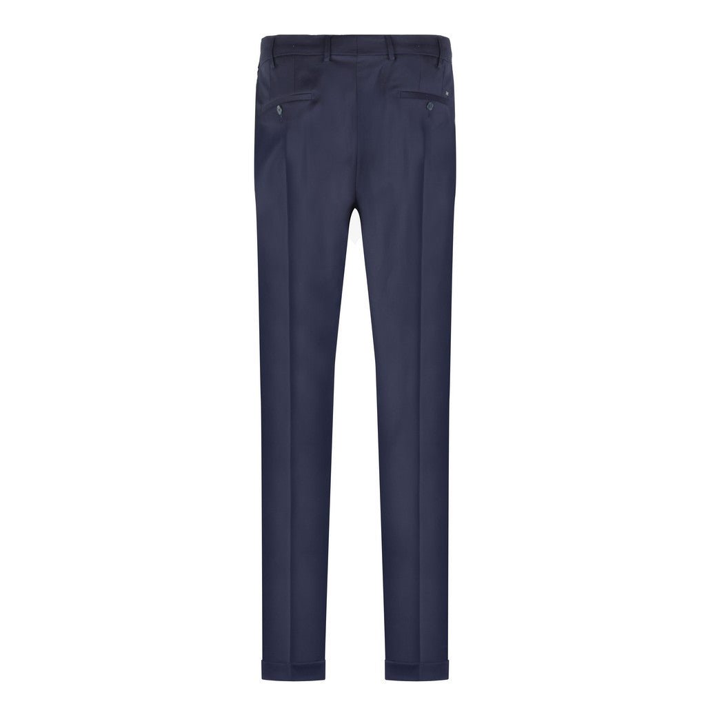 HENRY SARTORIAL X HILTL Wool Trouser NAVY - Henry Bucks