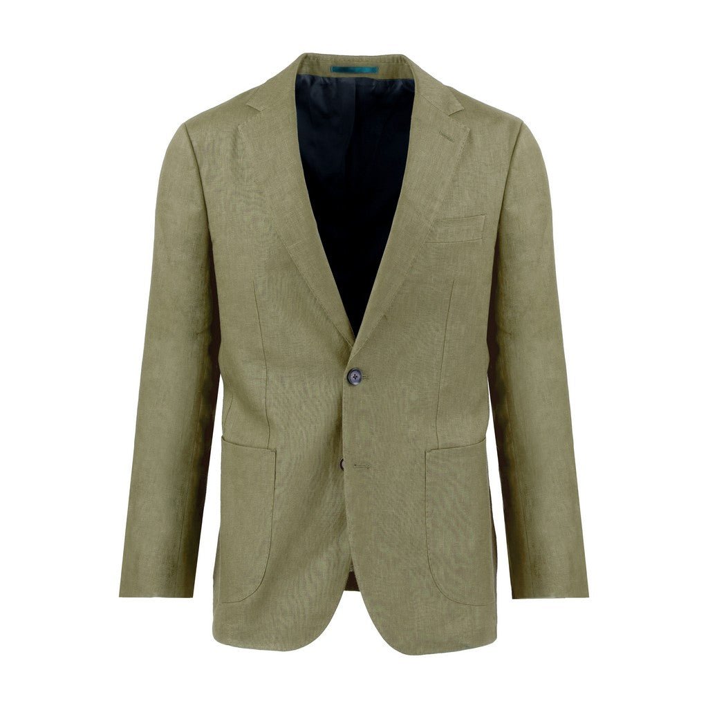 HENRY Unstructured Linen Jacket OLIVE - Henry Bucks