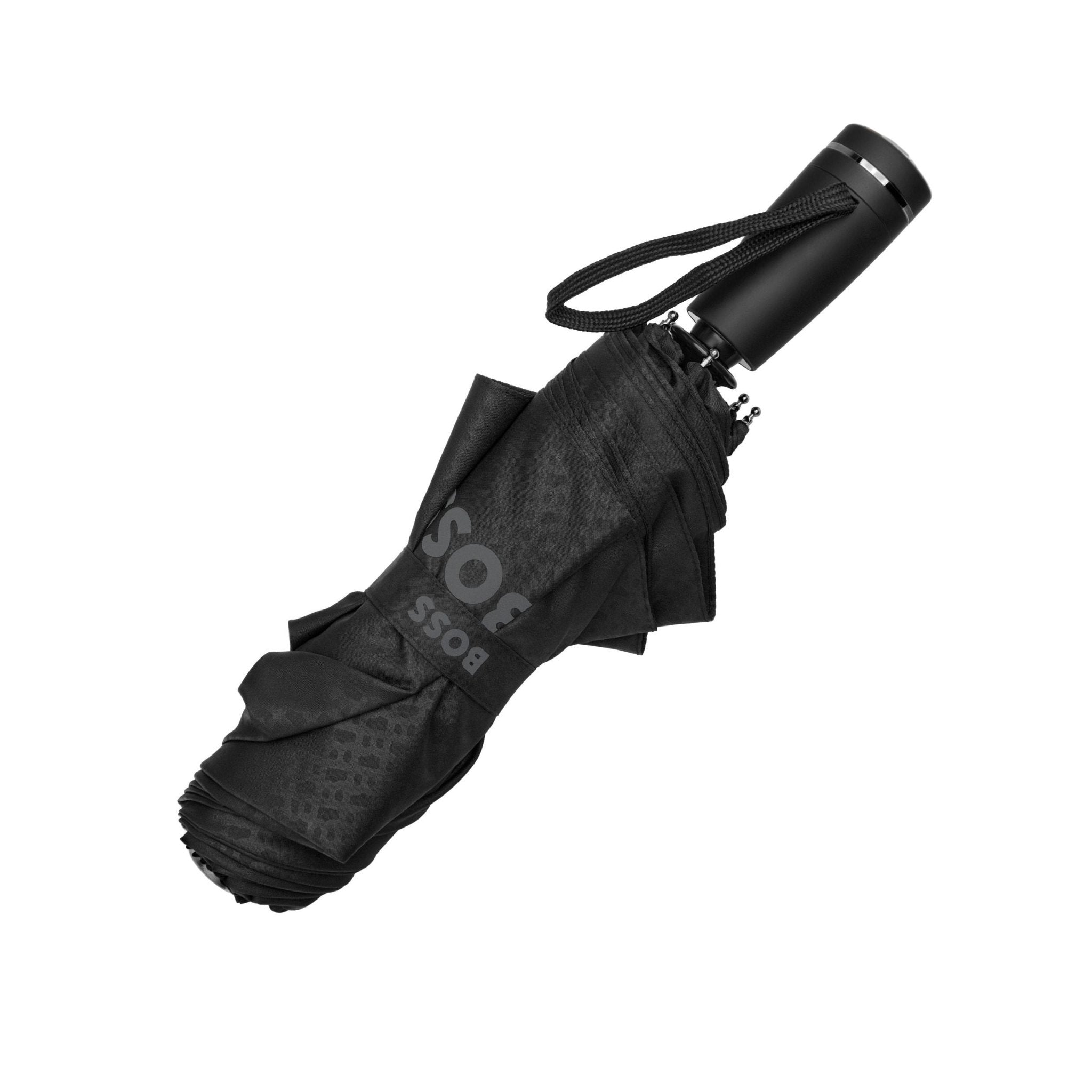 HUGO BOSS Pocket Umbrella BLACK & GUN - Henry Bucks