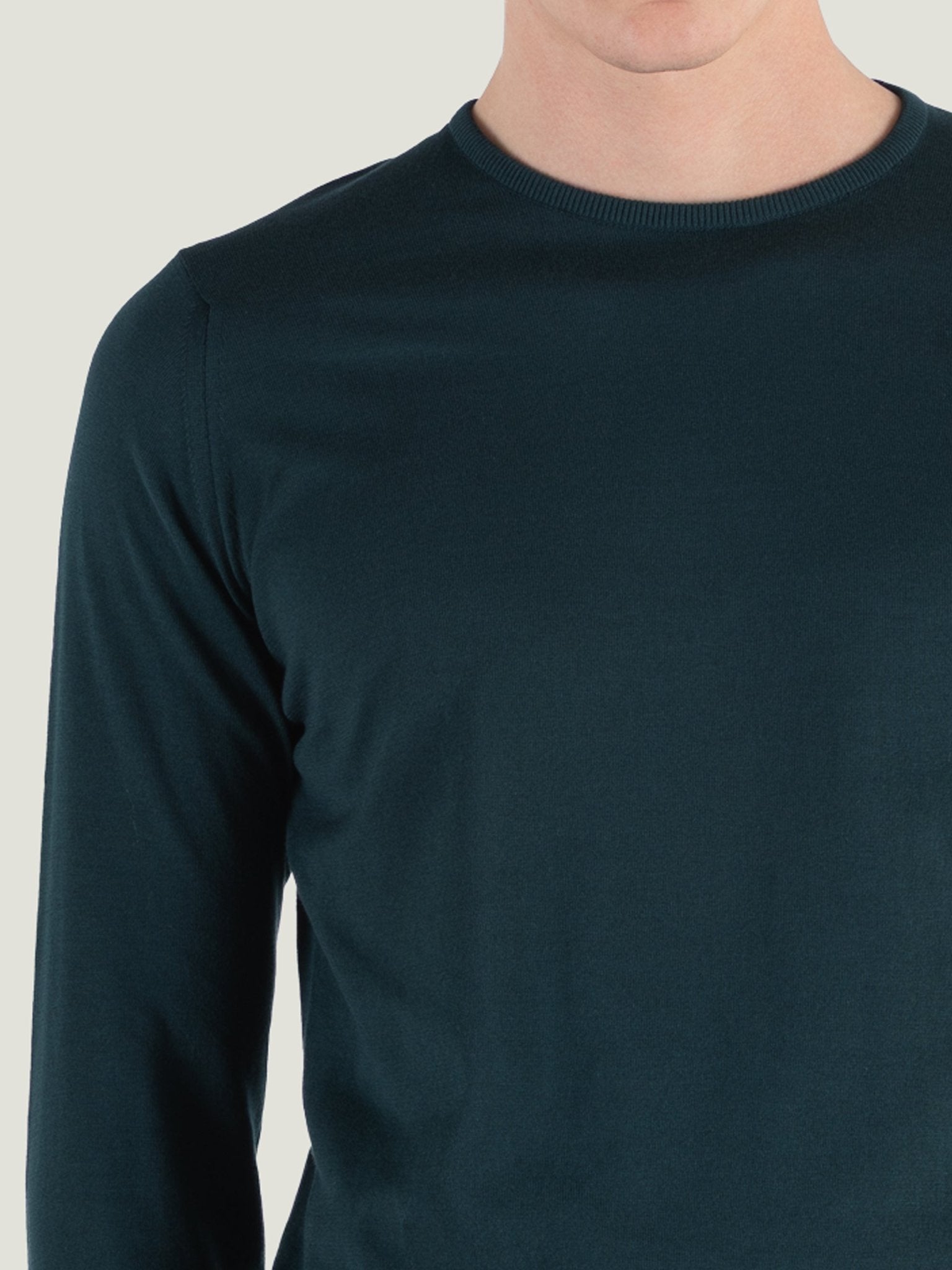 JOHN SMEDLEY Hatfield Crew Neck Knit RAINFOREST - Henry Bucks