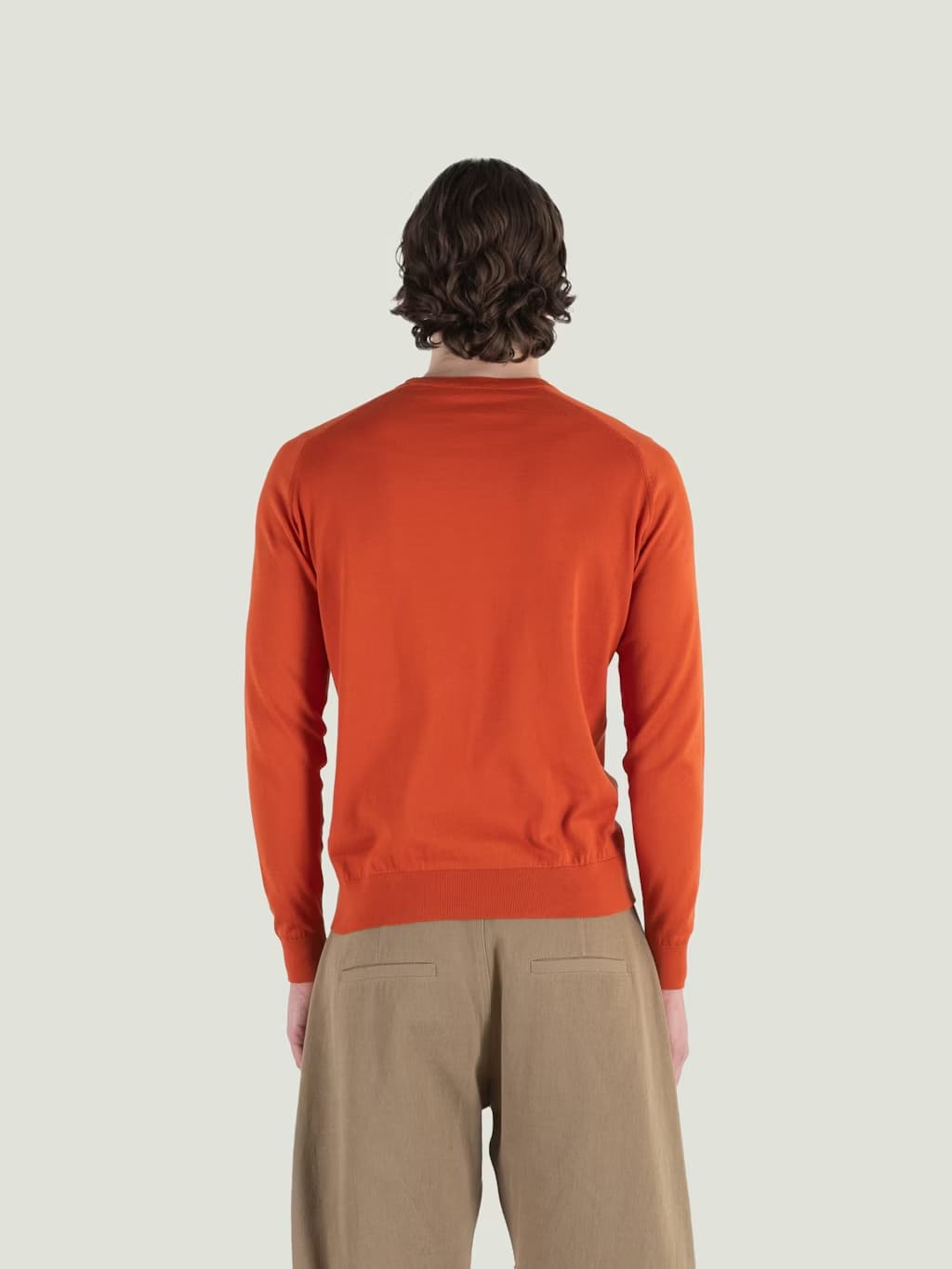 JOHN SMEDLEY Rowland Crew Neck Knit WYVERN RED - Henry Bucks