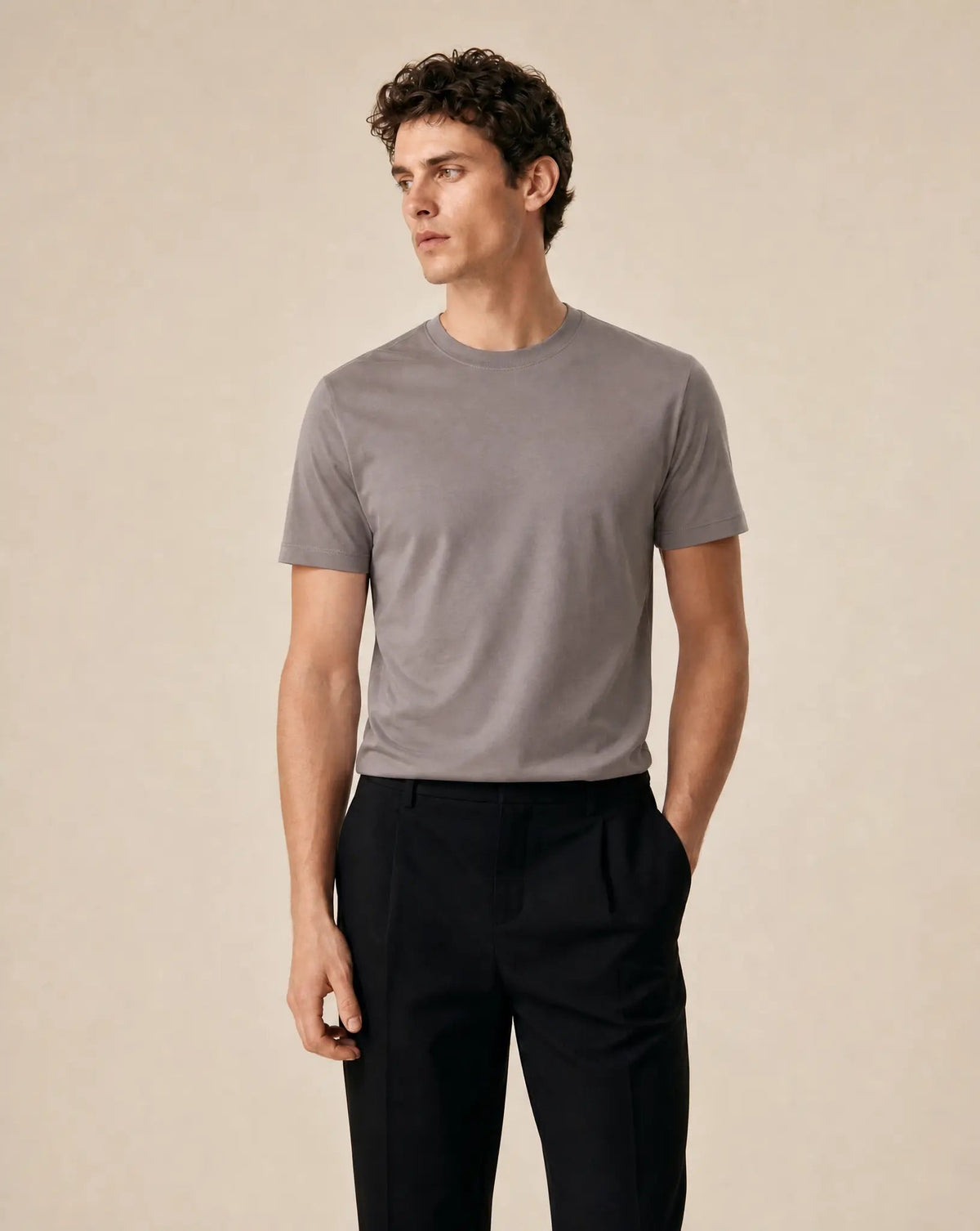 MCKINNON & CO Hamilton Cotton Short Sleeve T-Shirt GREY - Henry Bucks