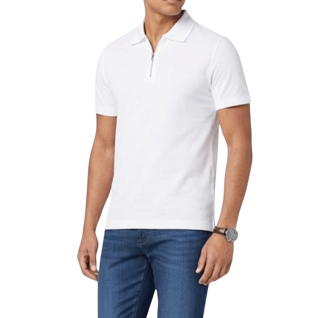 MCKINNON & CO Short Sleeve Pique Polo WHITE - Henry Bucks