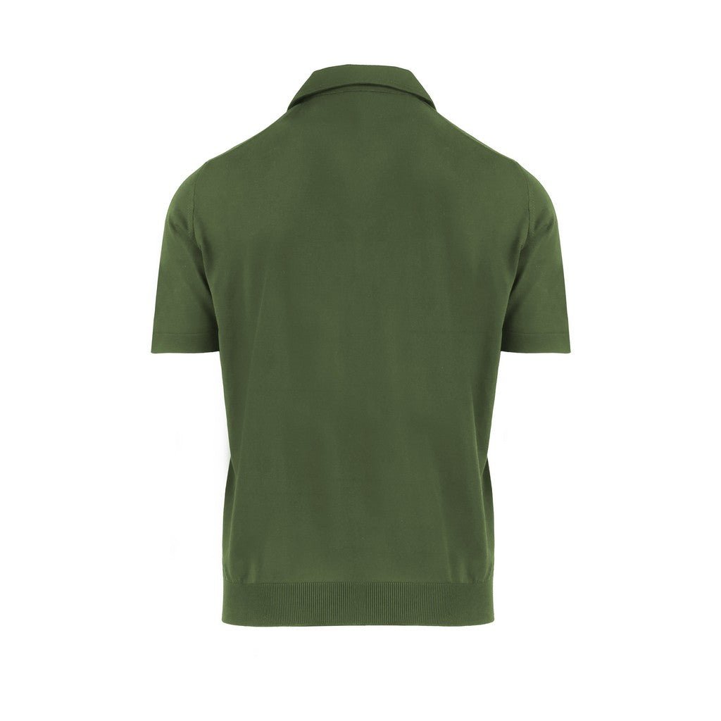 McKINNON & CO X FERRANTE Cotton Short Sleeve Polo OLIVE - Henry Bucks