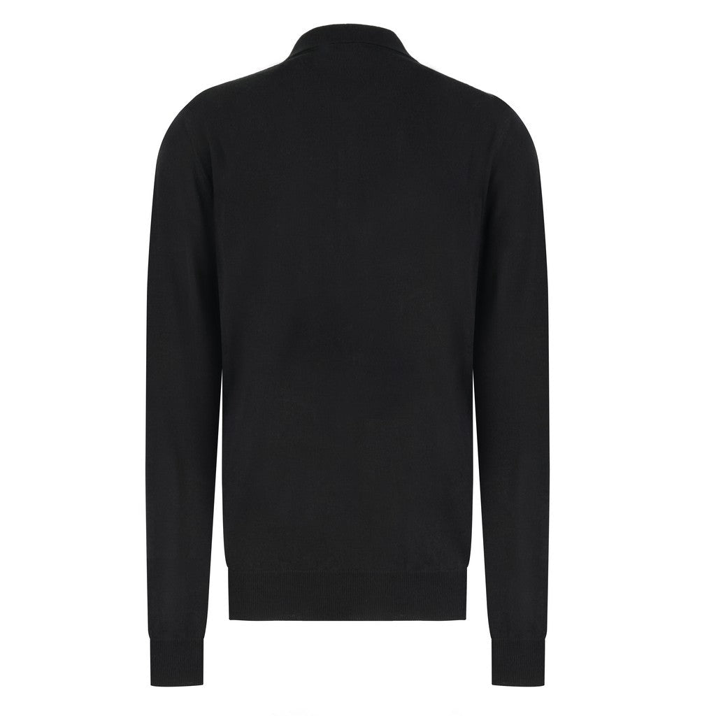 MCKINNON & CO X FERRANTE Merino Button Front BLACK - Henry Bucks