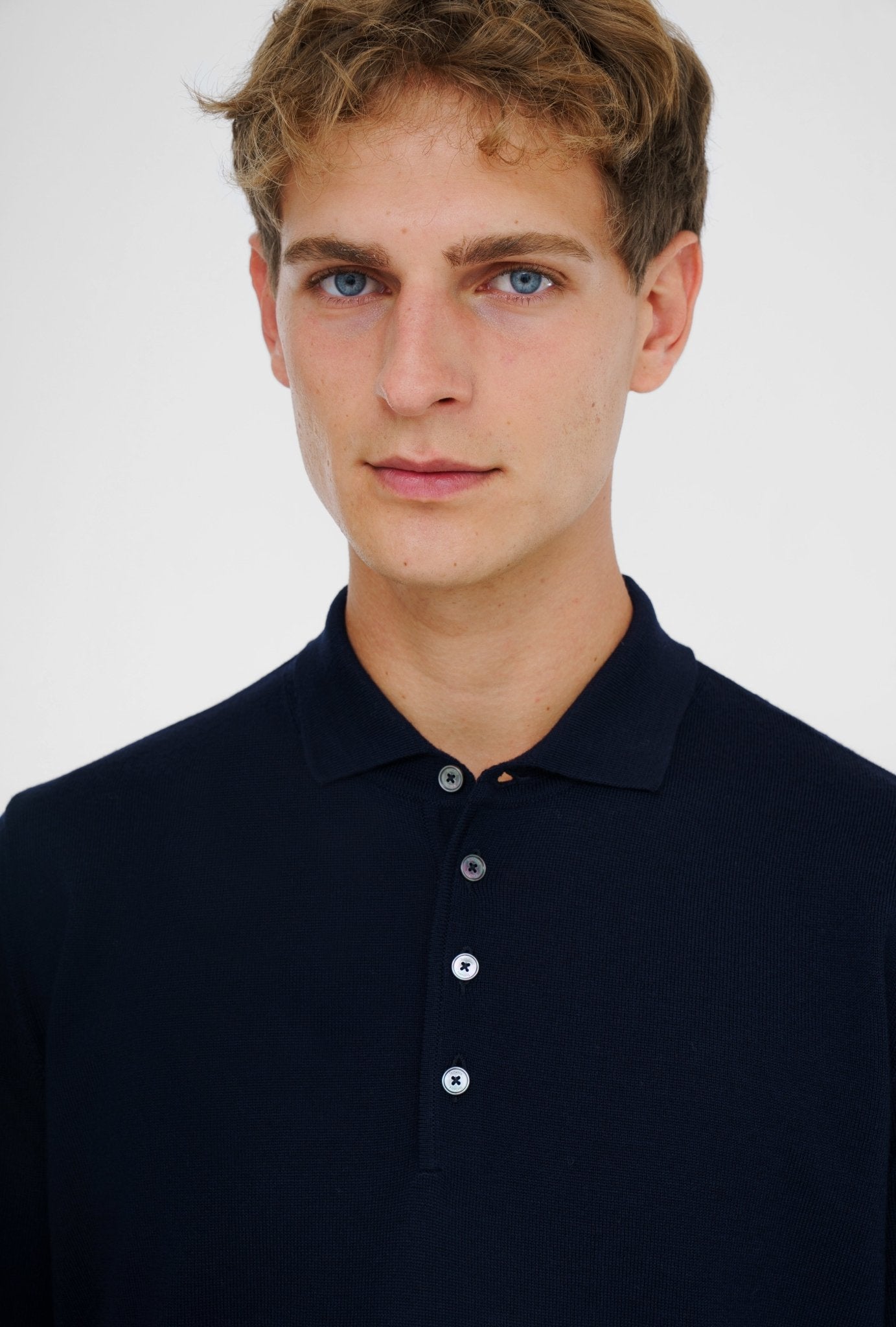 MCKINNON & CO X FERRANTE Merino Button Front NAVY - Henry Bucks