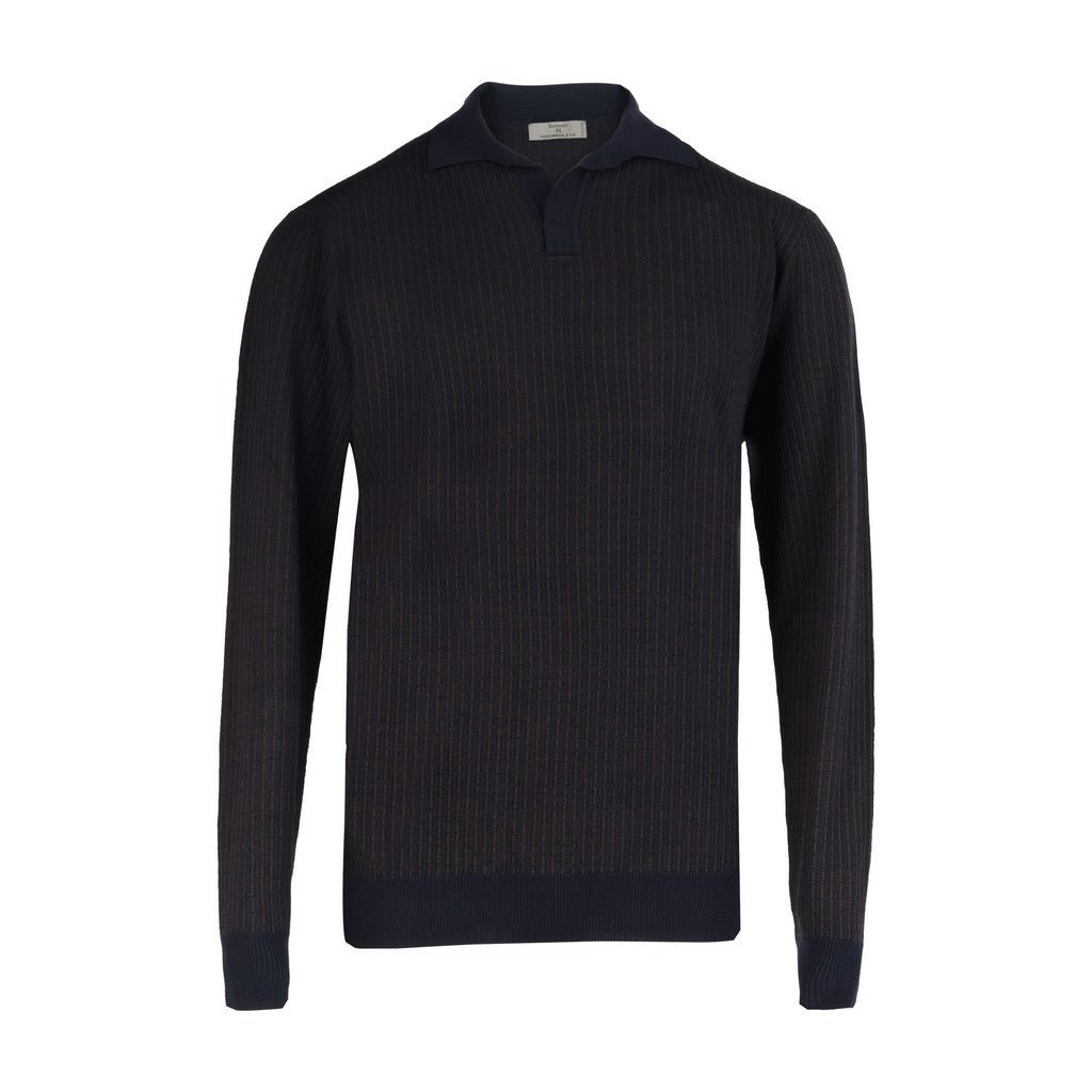MCKINNON & CO X FERRANTE Merino V Neck NAVY - Henry Bucks