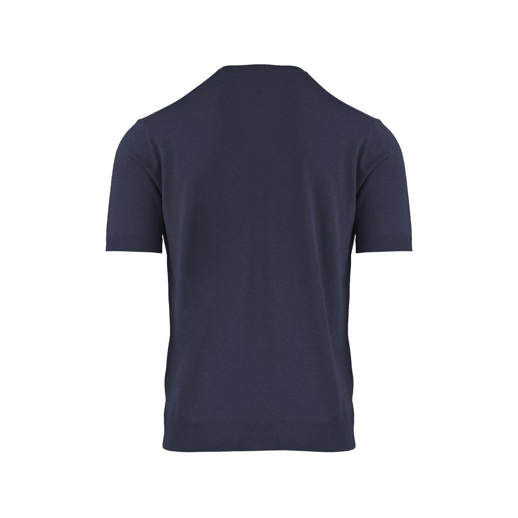 McKINNON & CO X FERRANTE Silk/Cotton Crew Neck NAVY - Henry Bucks