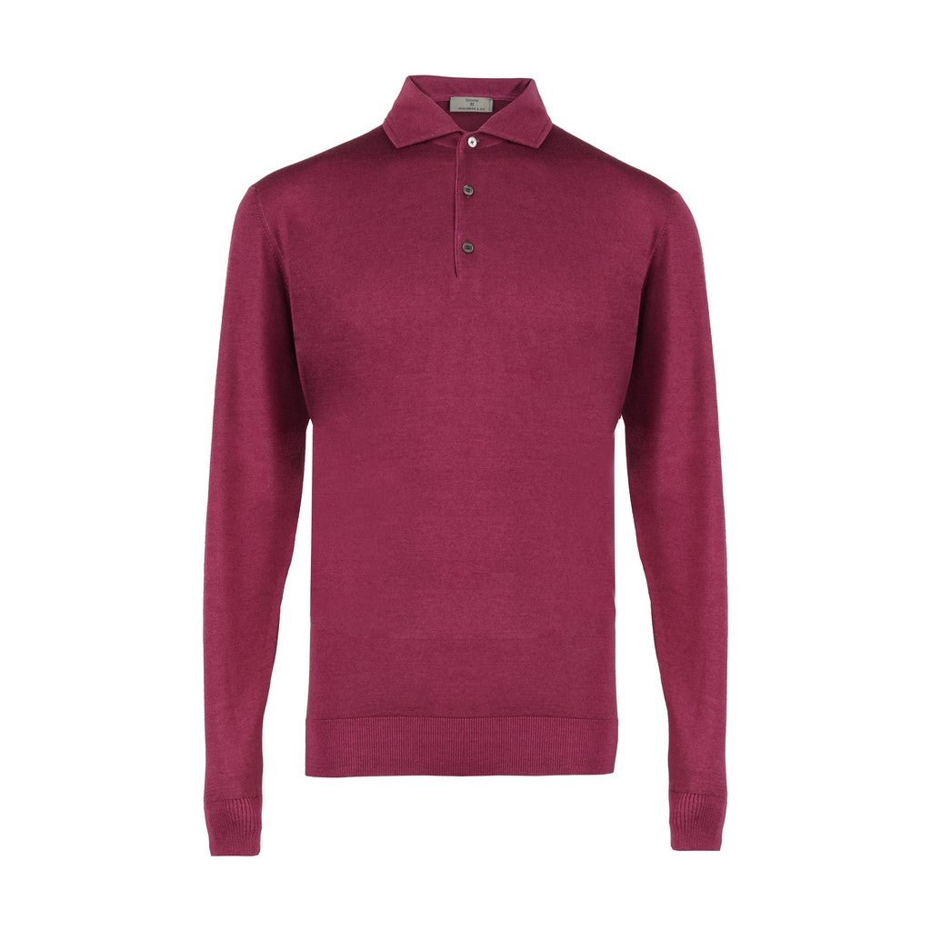 MCKINNON & CO x FERRANTE Wool Silk Button Front BURGUNDY - Henry Bucks