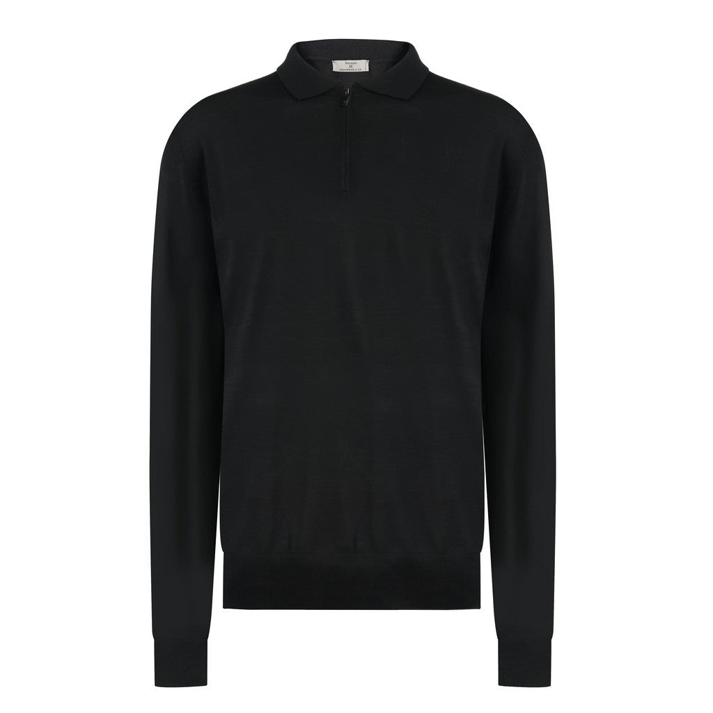 MCKINNON & CO X FERRANTE Zip Front Knit BLACK - Henry Bucks