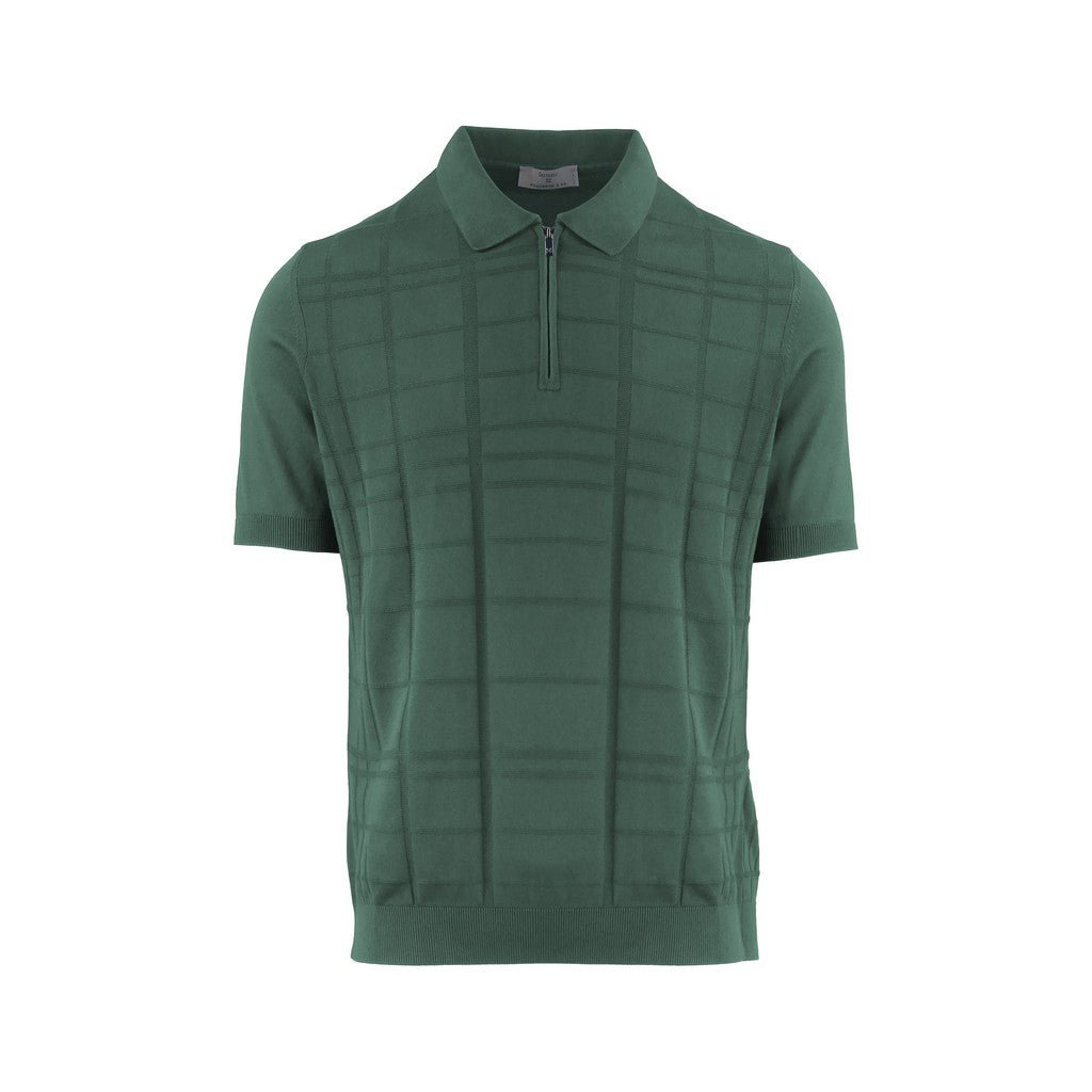 McKINNON & CO X FERRANTE Zip Front Polo OLIVE - Henry Bucks