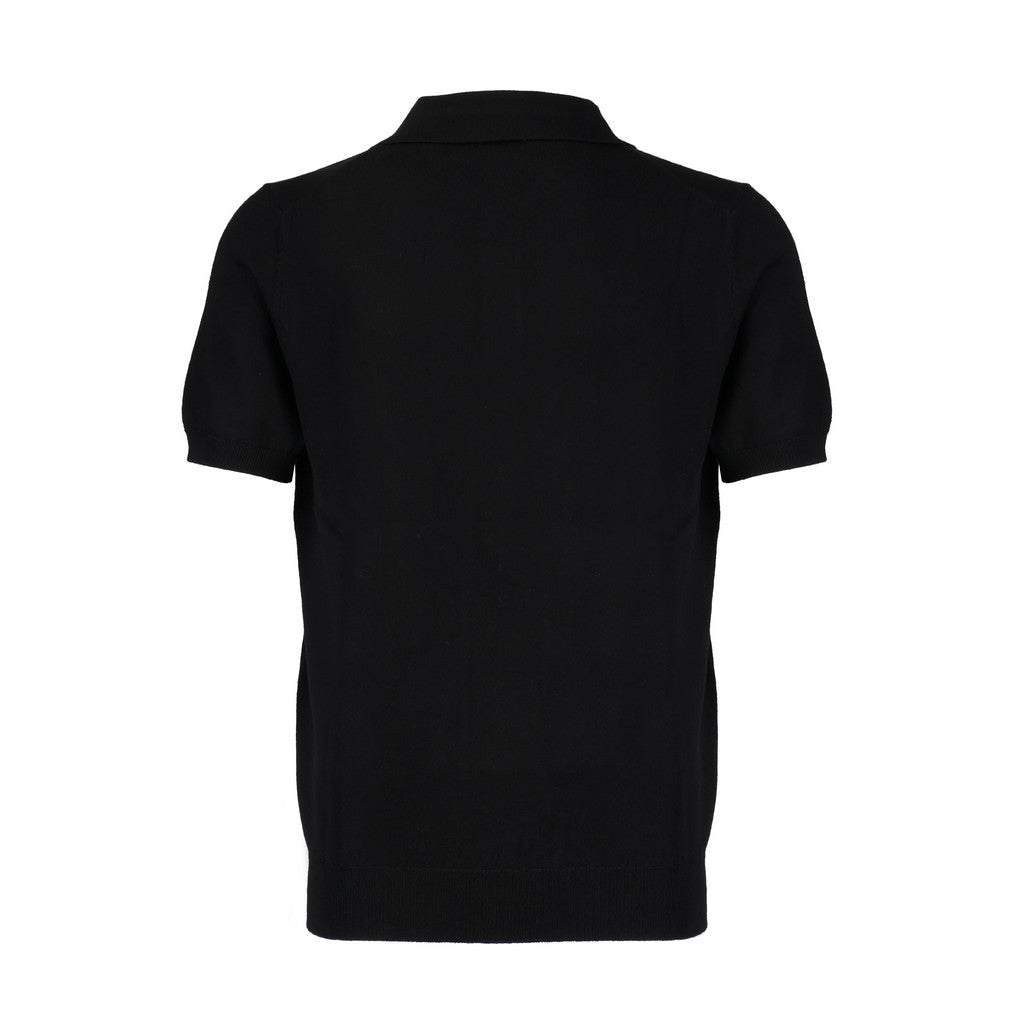 MCKINNON Merino Wool Short Sleeve Polo BLACK - Henry Bucks
