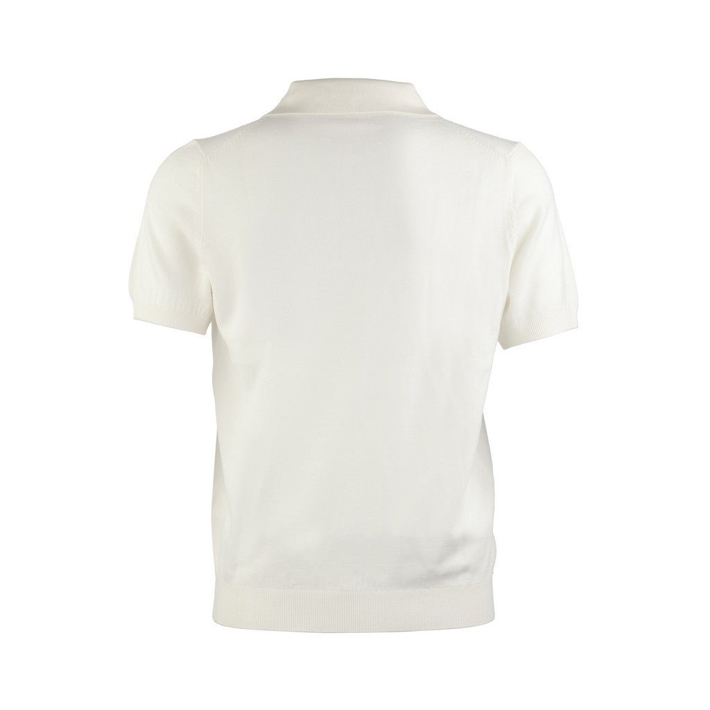 MCKINNON Merino Wool Short Sleeve Polo WHITE - Henry Bucks