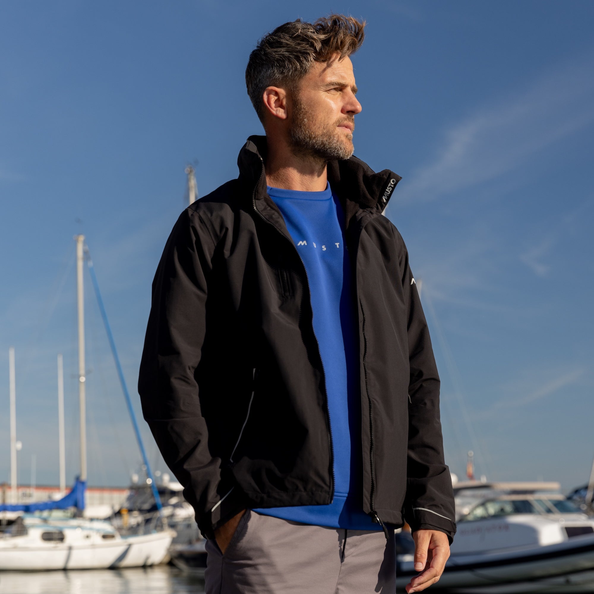 MUSTO BR1 Corsica Jacket BLACK (Online only*) - Henry Bucks