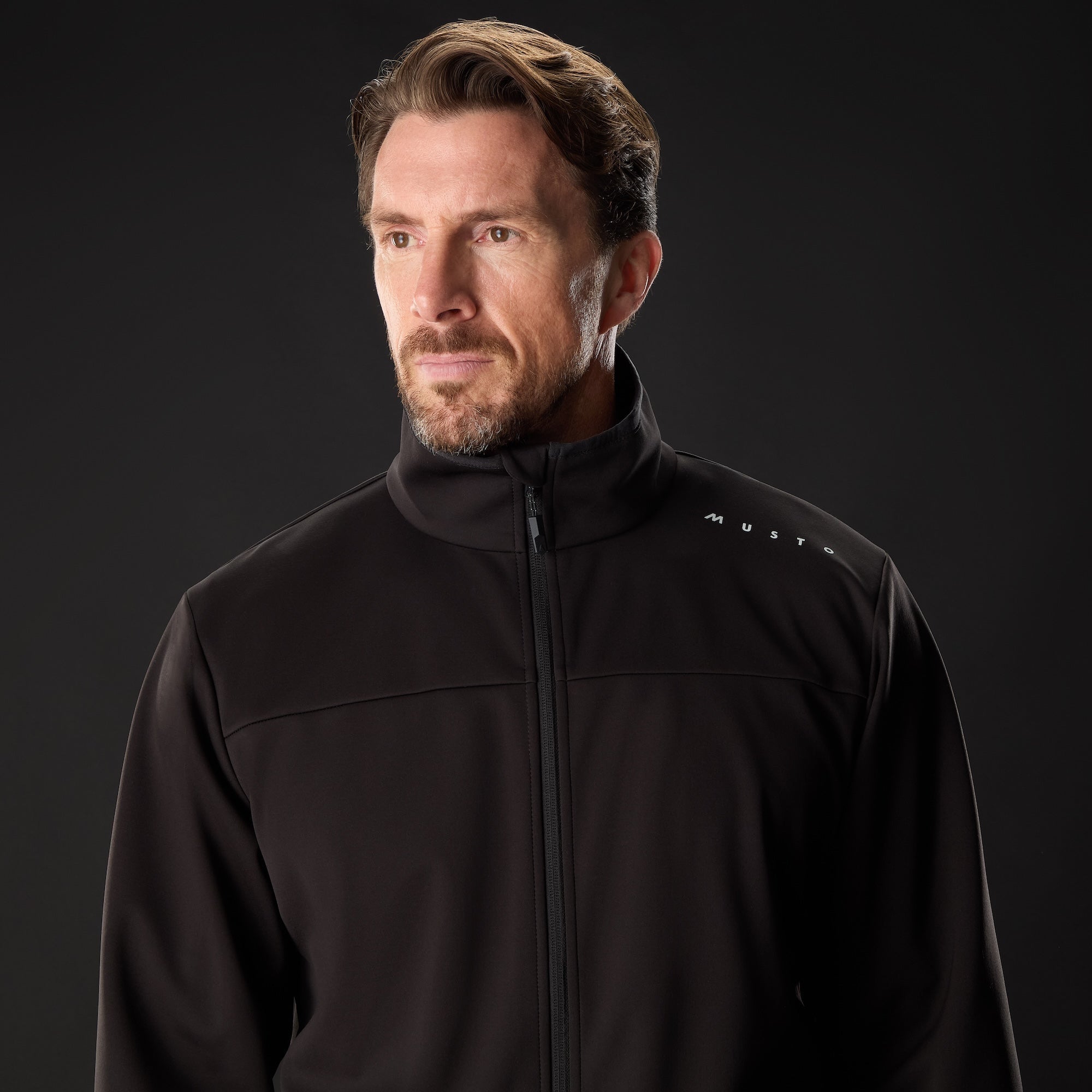 MUSTO Evo Crew Softshell Jacket BLACK (Online only*) - Henry Bucks
