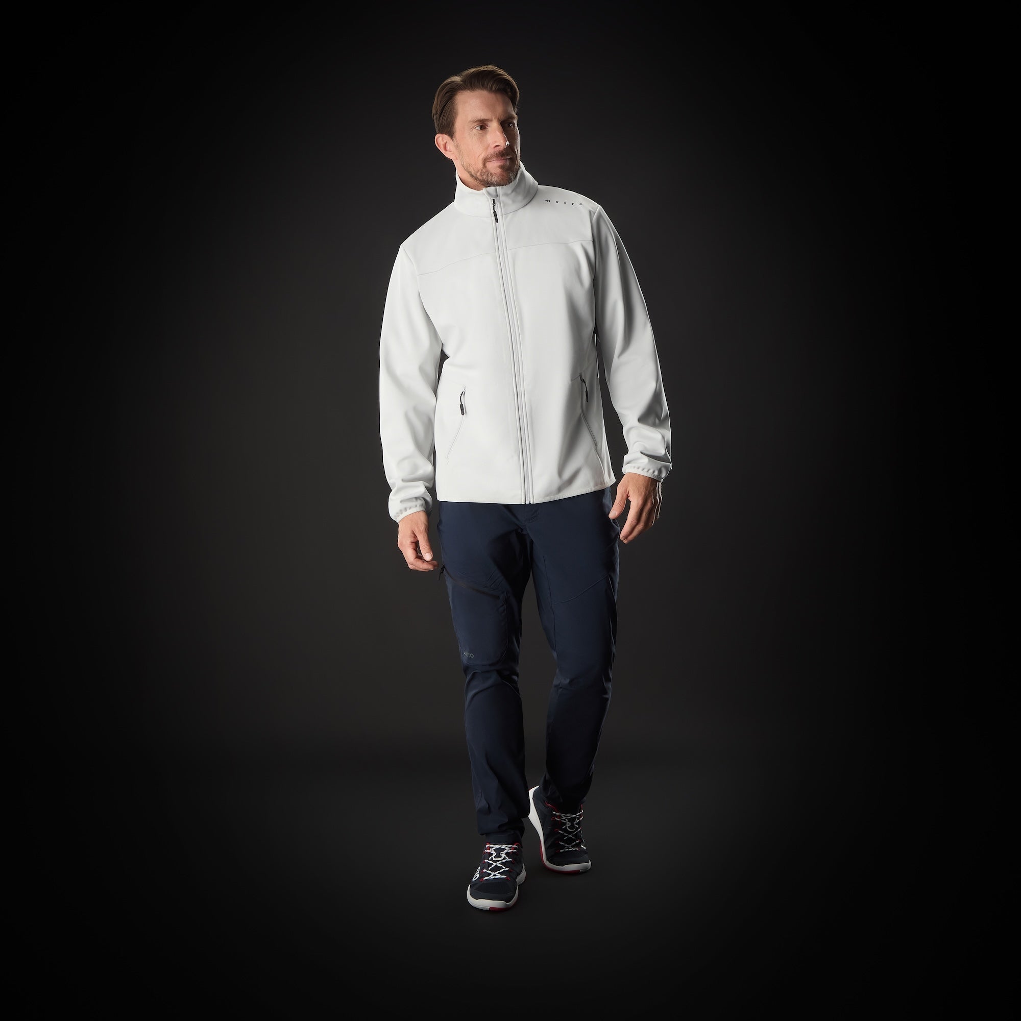 MUSTO Evo Crew Softshell Jacket PLATINUM (Online only*) - Henry Bucks