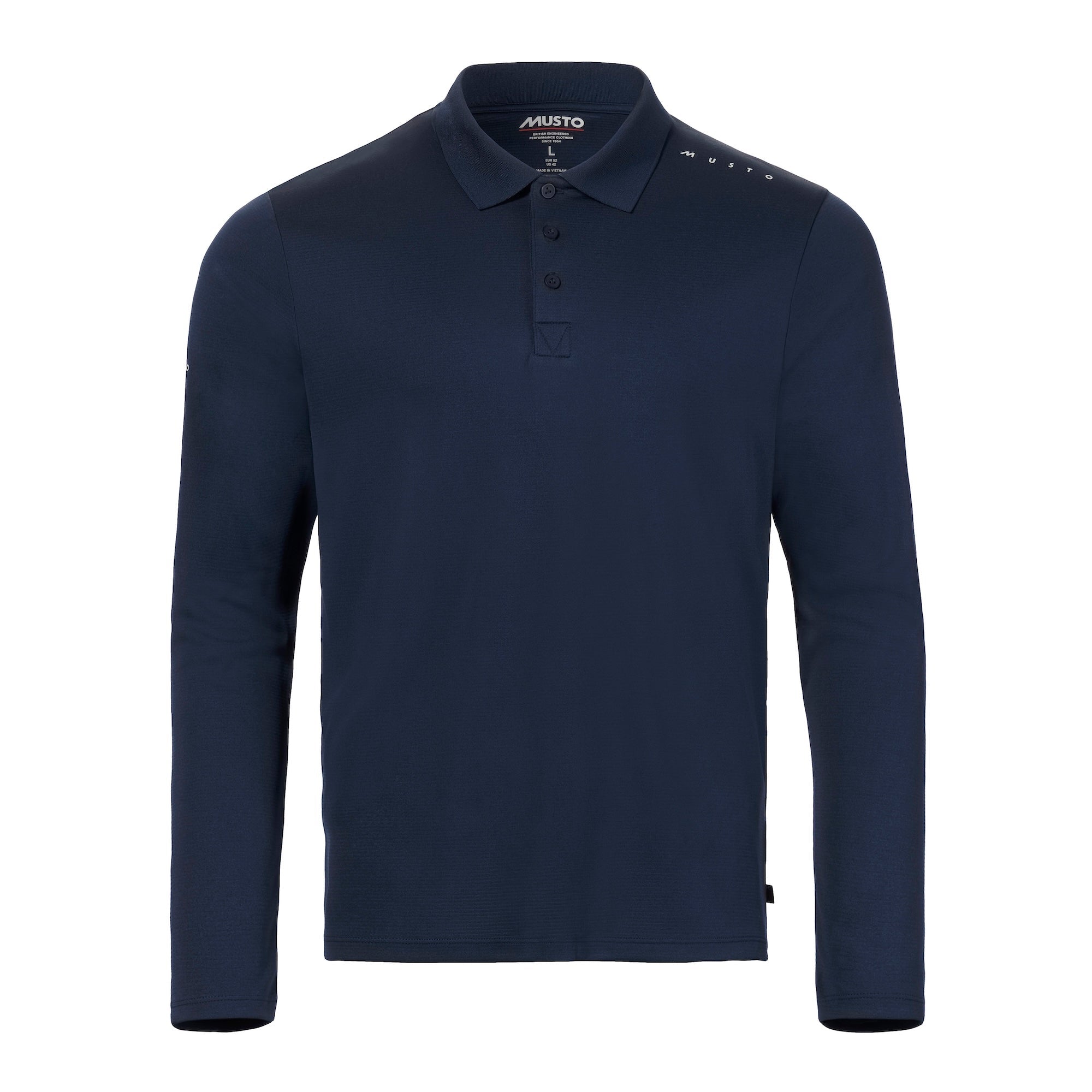 MUSTO EVO Sunblock Long Sleeve Polo NAVY (Online only*) - Henry Bucks