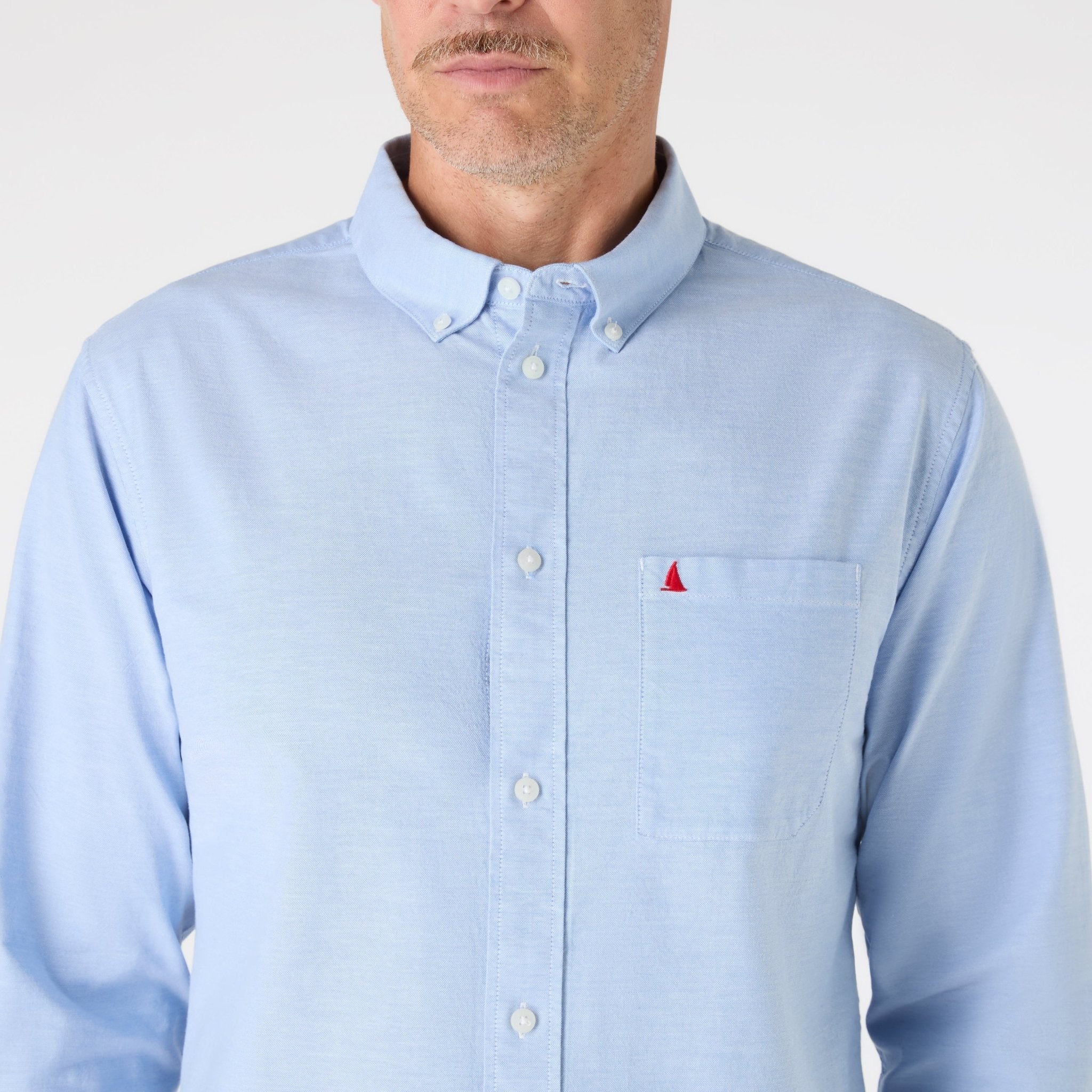 MUSTO Original Oxford Shirt PALE BLUE (Online only*) - Henry Bucks