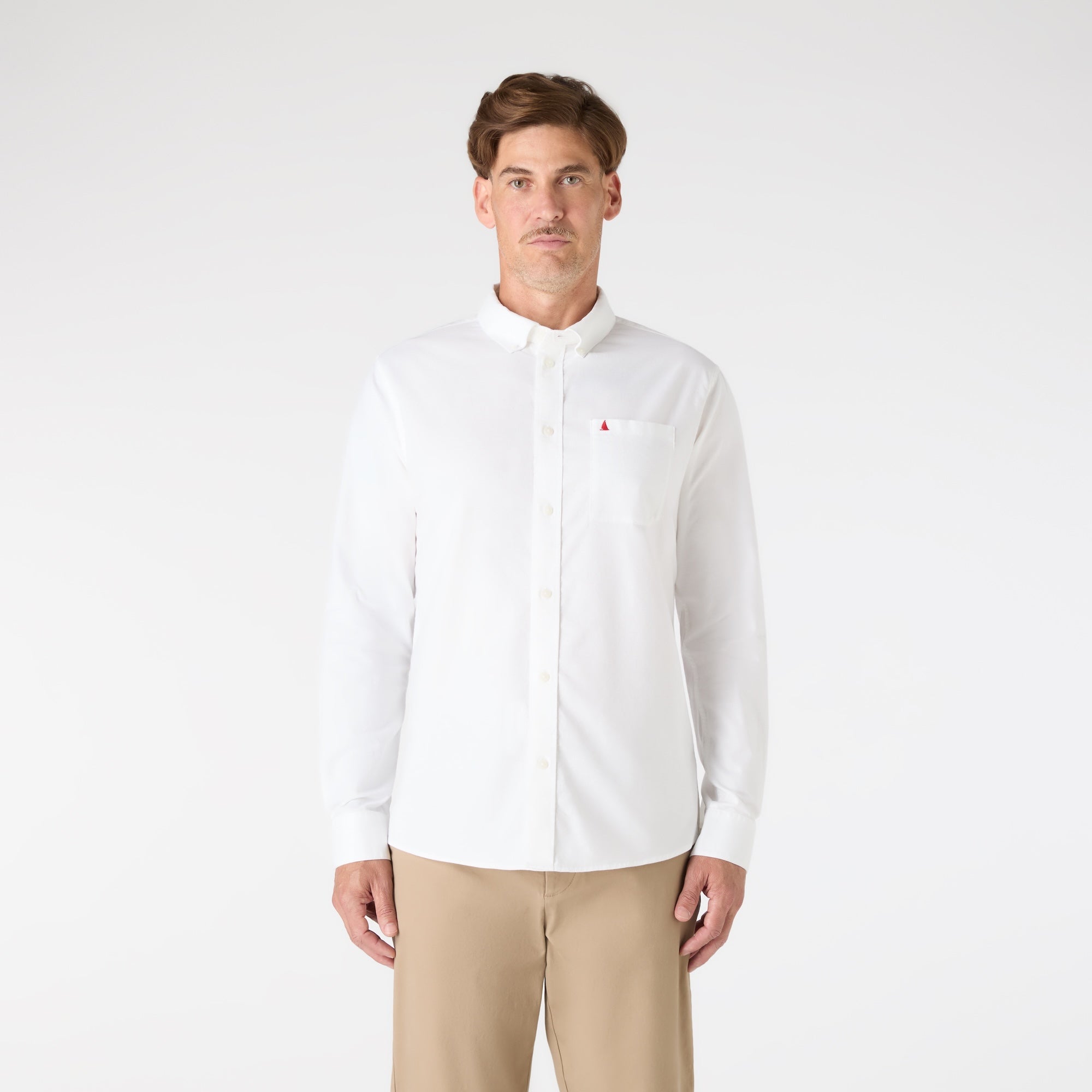 MUSTO Original Oxford Shirt WHITE (Online only*) - Henry Bucks