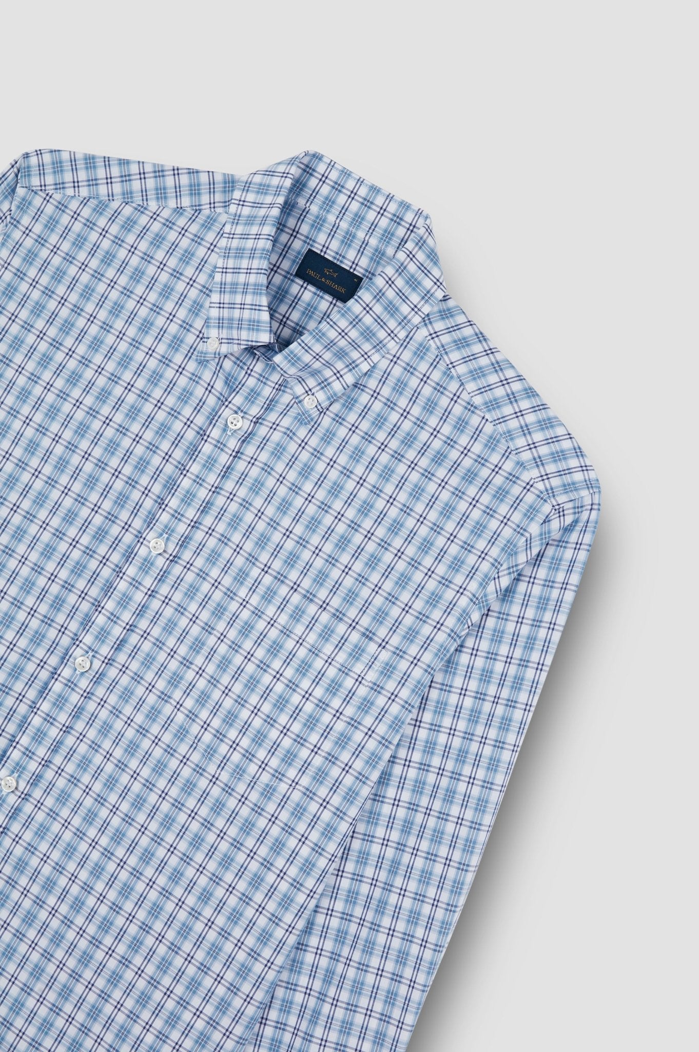 PAUL & SHARK Cotton Twill Shirt BLUE/WHITE - Henry Bucks