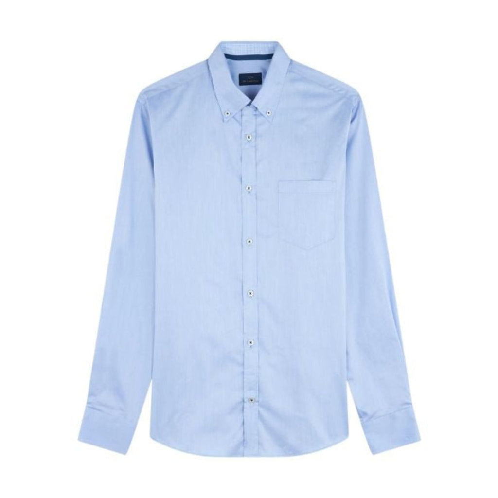 PAUL & SHARK Cotton Twill Shirt LIGHT BLUE - Henry Bucks