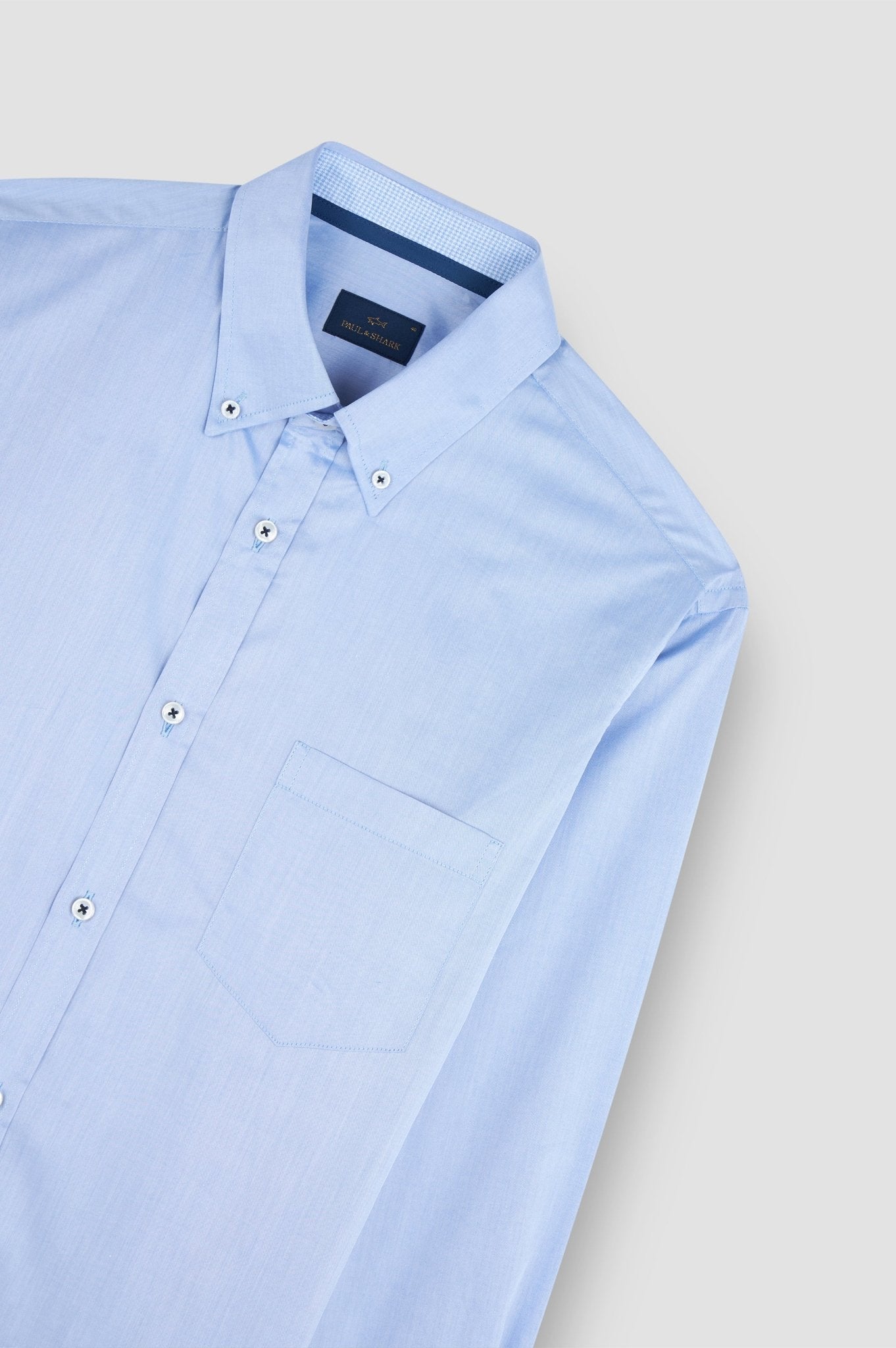 PAUL & SHARK Cotton Twill Shirt LIGHT BLUE - Henry Bucks
