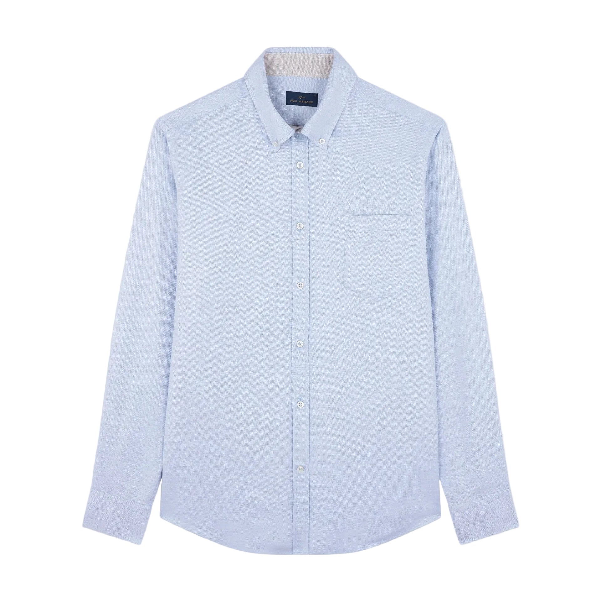 PAUL & SHARK Flannel Cotton Shirt GREY/BROWN - Henry Bucks