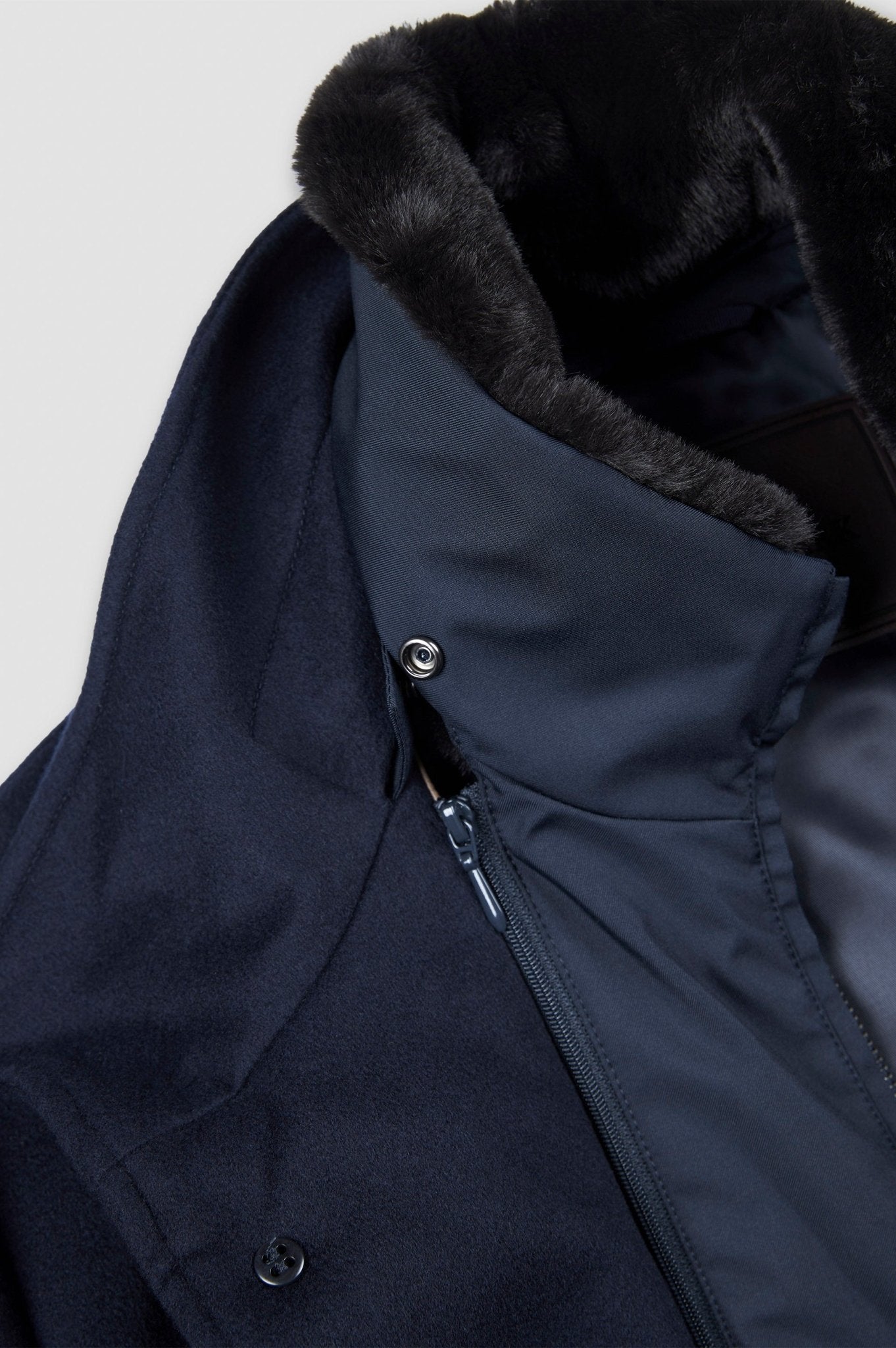 PAUL & SHARK Loro Piana Cashmere Car Coat NAVY - Henry Bucks