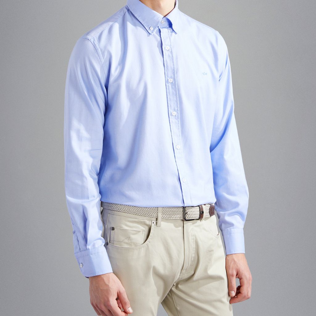 PAUL & SHARK Oxford Cotton Shirt SKY - Henry Bucks