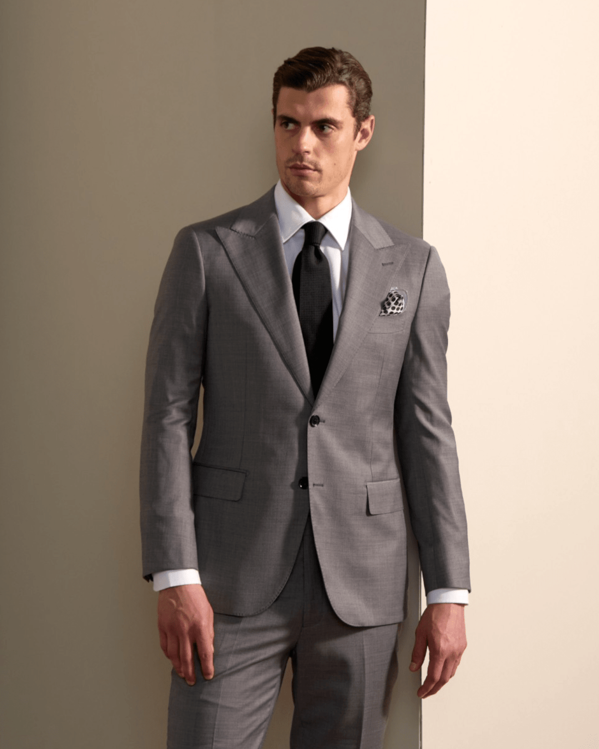 SARTORIAL EDGE Extrafine Merino Wool Suit GREY - Henry Bucks