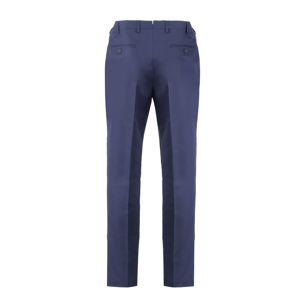 SARTORIAL EDGE Extrafine Merino Wool Trouser NAVY - Henry Bucks