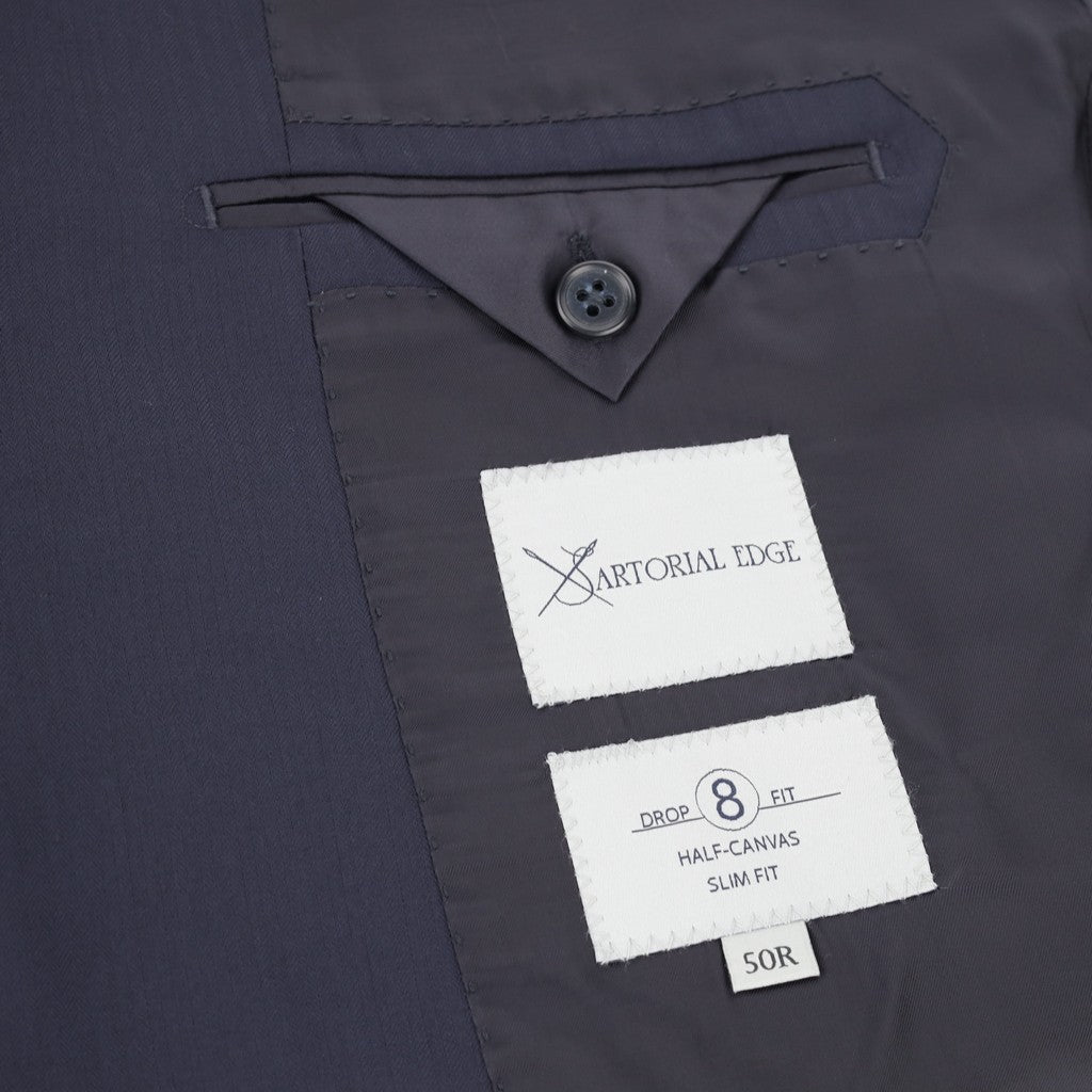 SARTORIAL EDGE Wool Suit NAVY - Henry Bucks