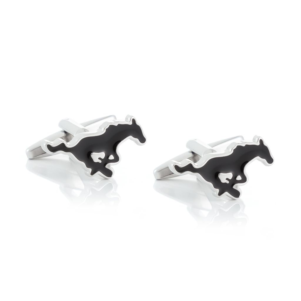 Stallion Cufflinks Silver - Henry Bucks