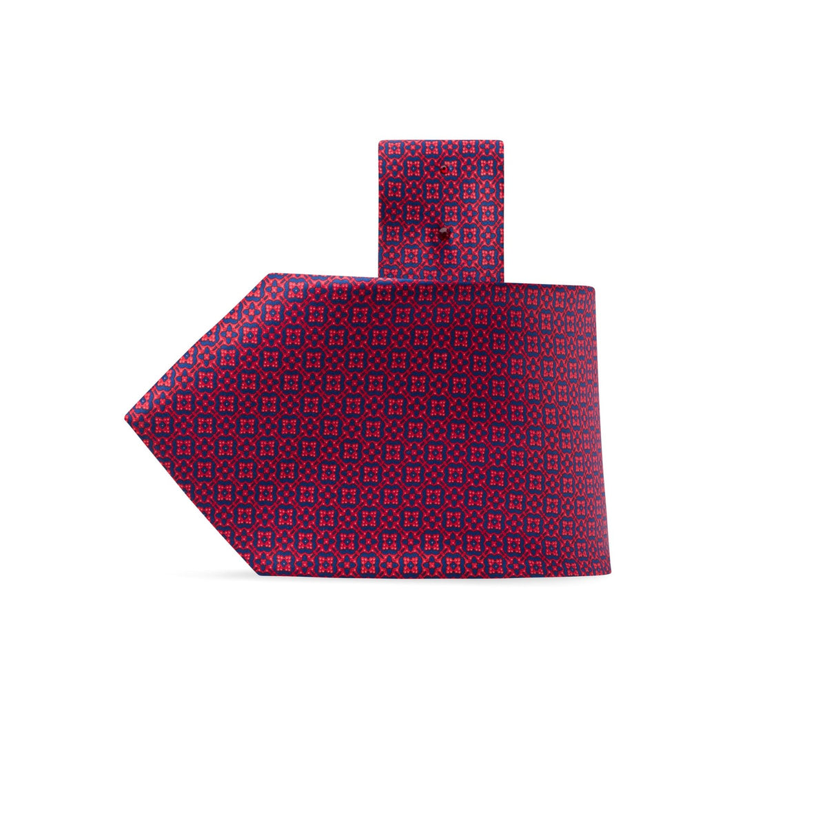 STEFANO RICCI Luxury Handmade Silk Tie NAVY/RED - Henry Bucks