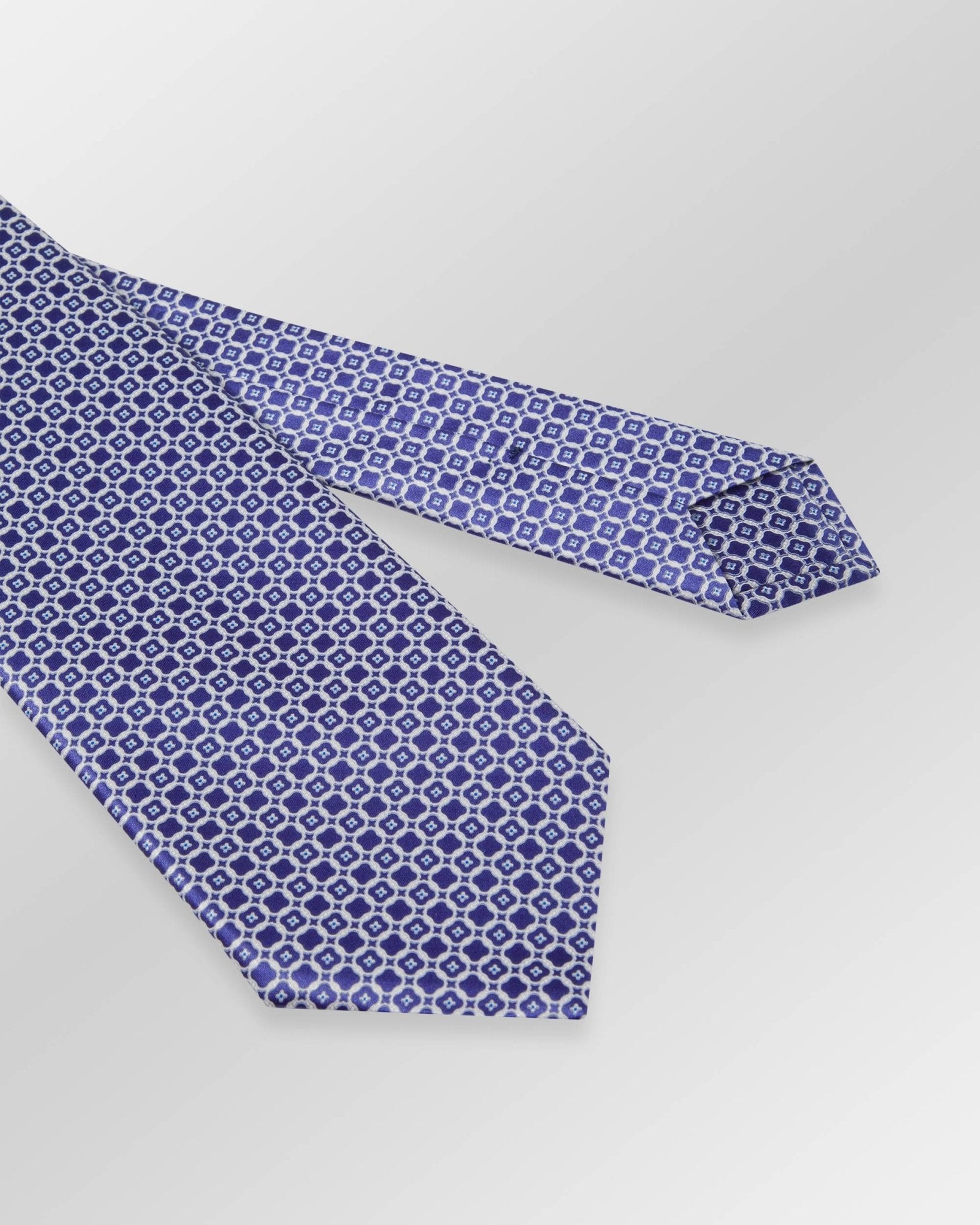 STEFANO RICCI Luxury Silk Long Tie BLUE/ARGENTO - Henry Bucks