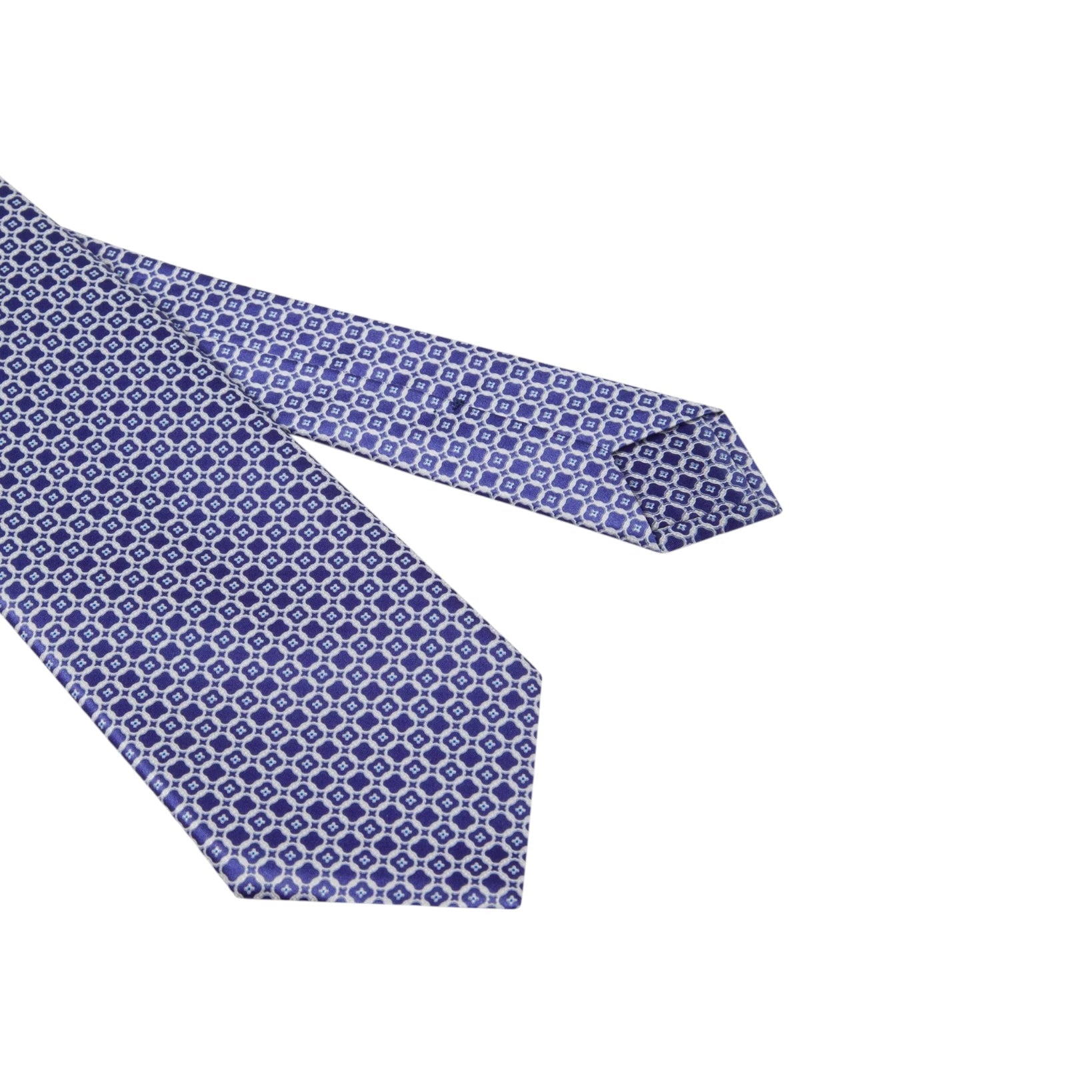 STEFANO RICCI Luxury Silk Long Tie BLUE/ARGENTO - Henry Bucks