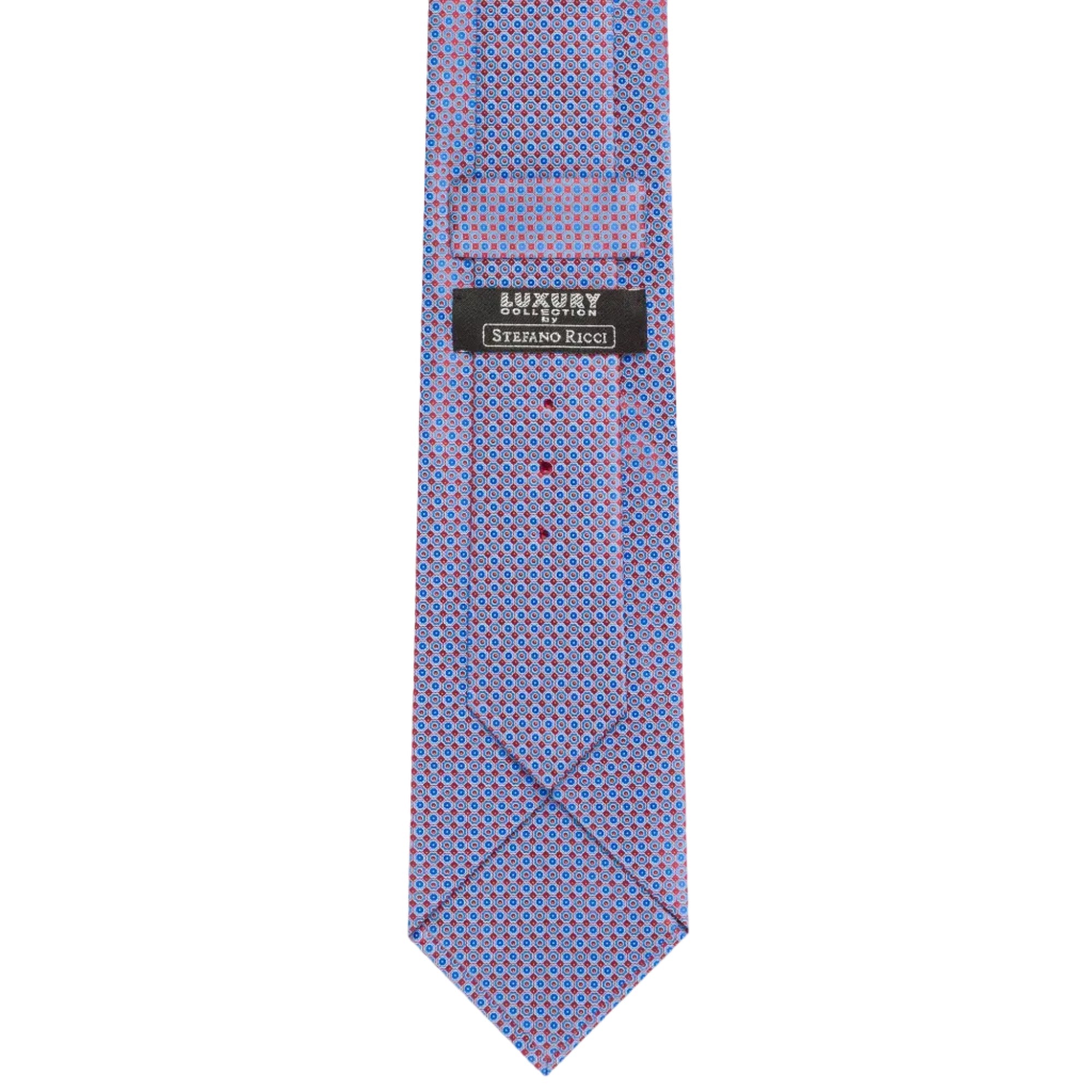 STEFANO RICCI Luxury Silk Long Tie RED BASE - Henry Bucks