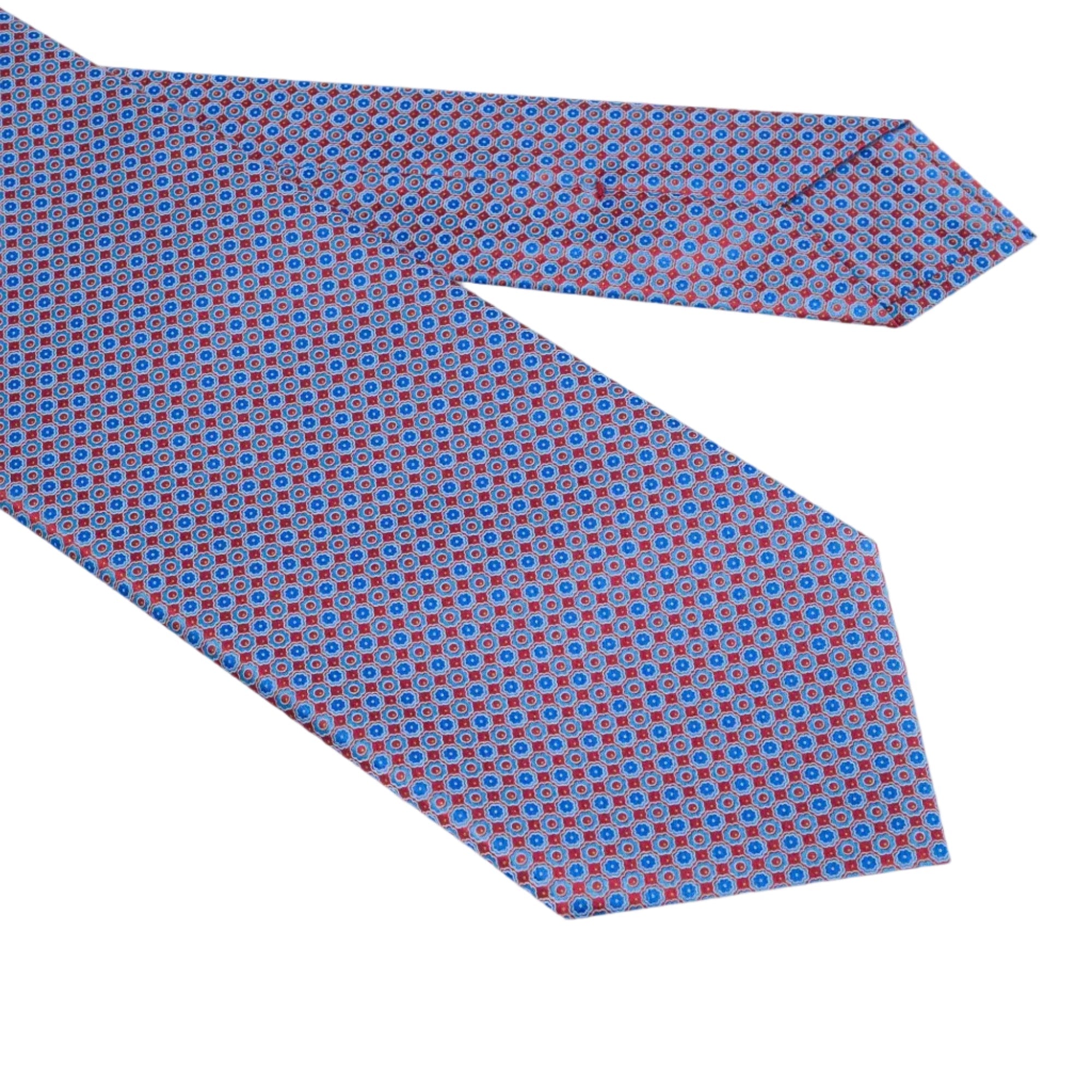 STEFANO RICCI Luxury Silk Long Tie RED BASE - Henry Bucks