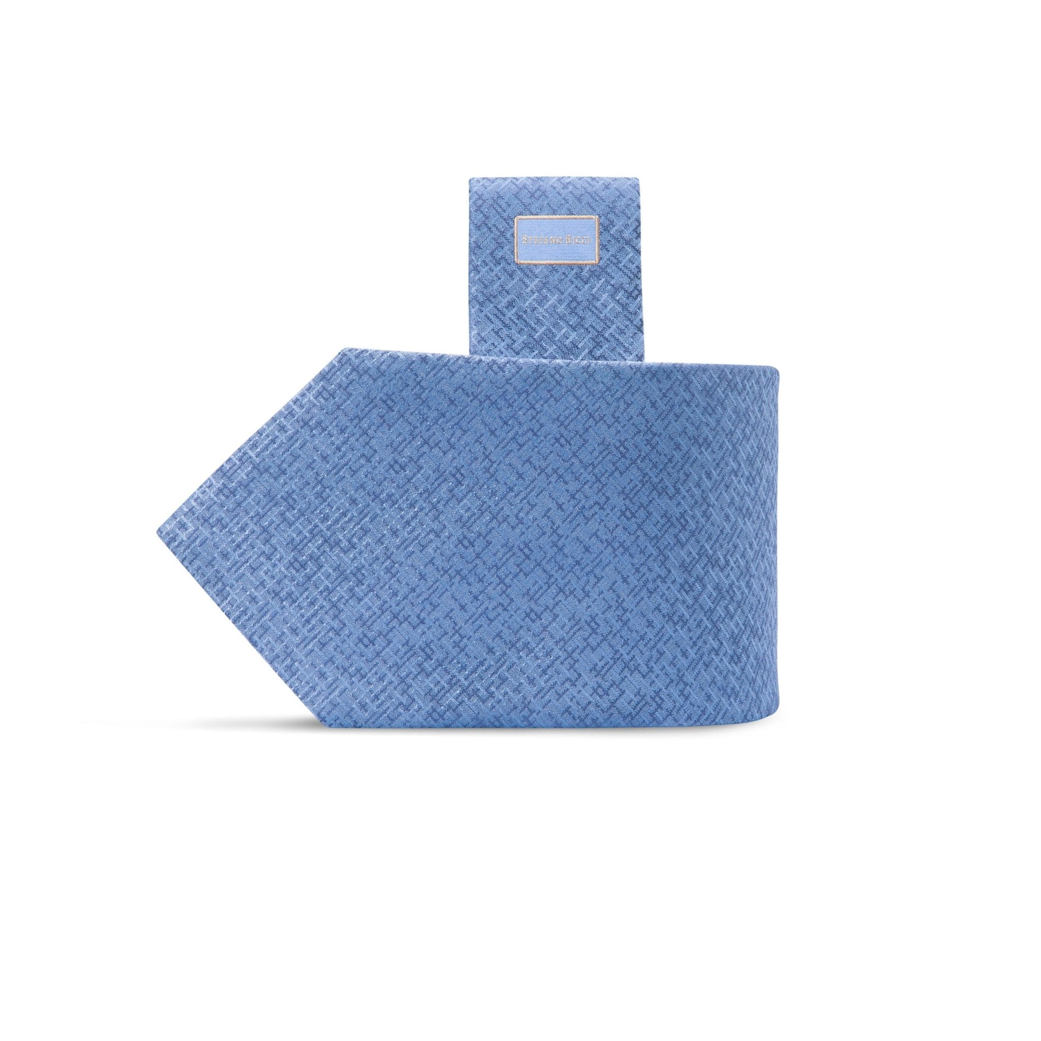 STEFANO RICCI Luxury Tie LIGHT BLUE - Henry Bucks