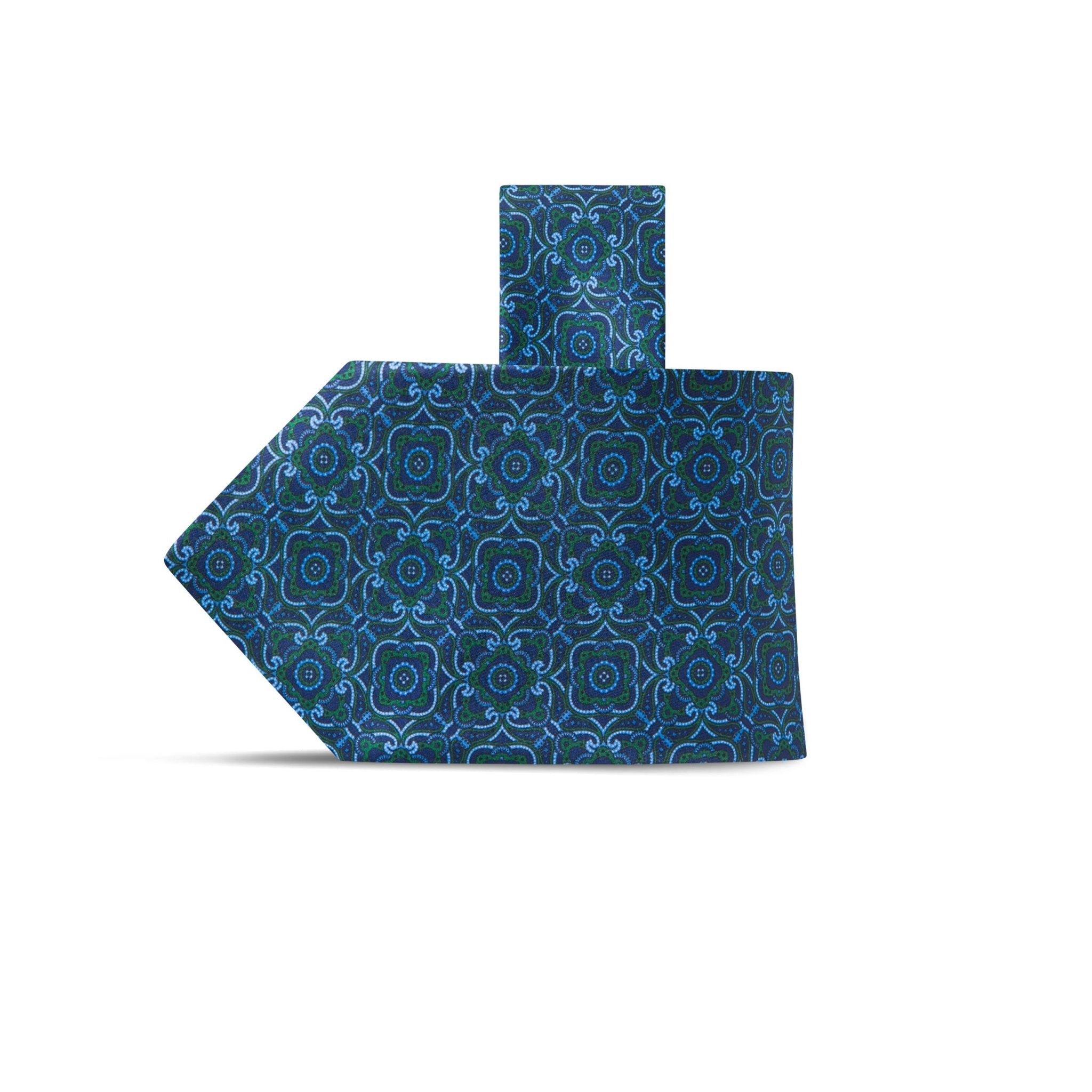 STEFANO RICCI Luxury Tie NAVY/GREEN - Henry Bucks