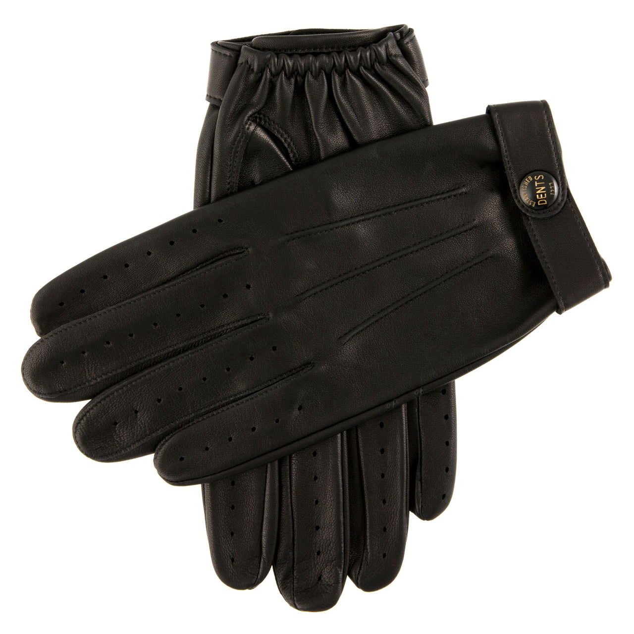 DENTS Fleming Leather Driving Glove BLACK