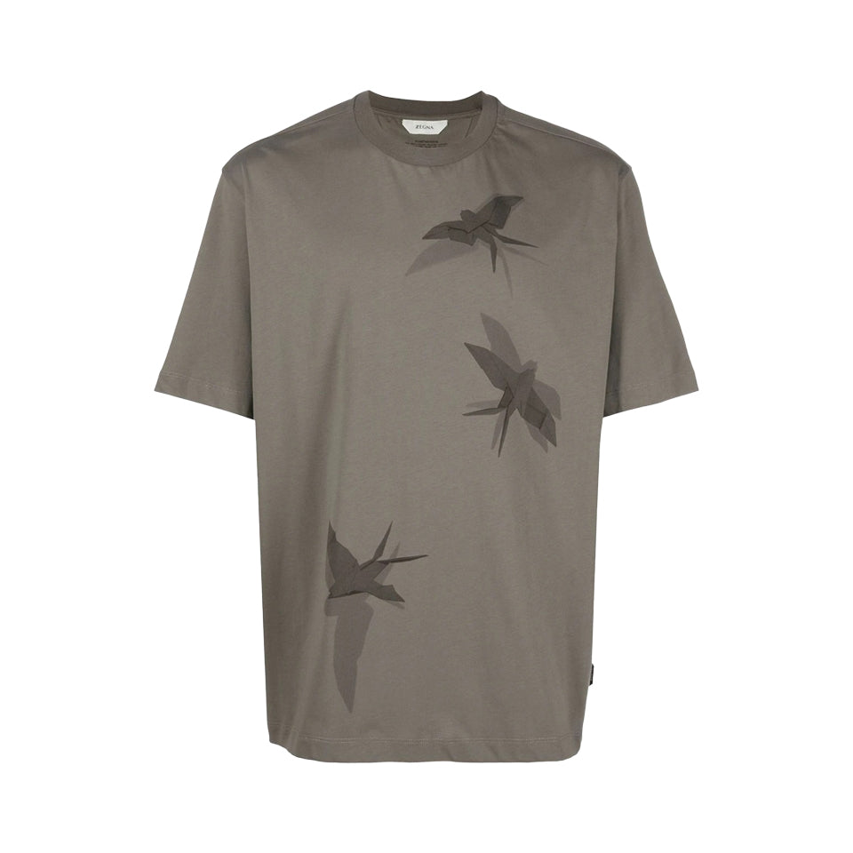 Z ZEGNA #USETHEEXISTING Cotton Blend Printed T-Shirt SLATE