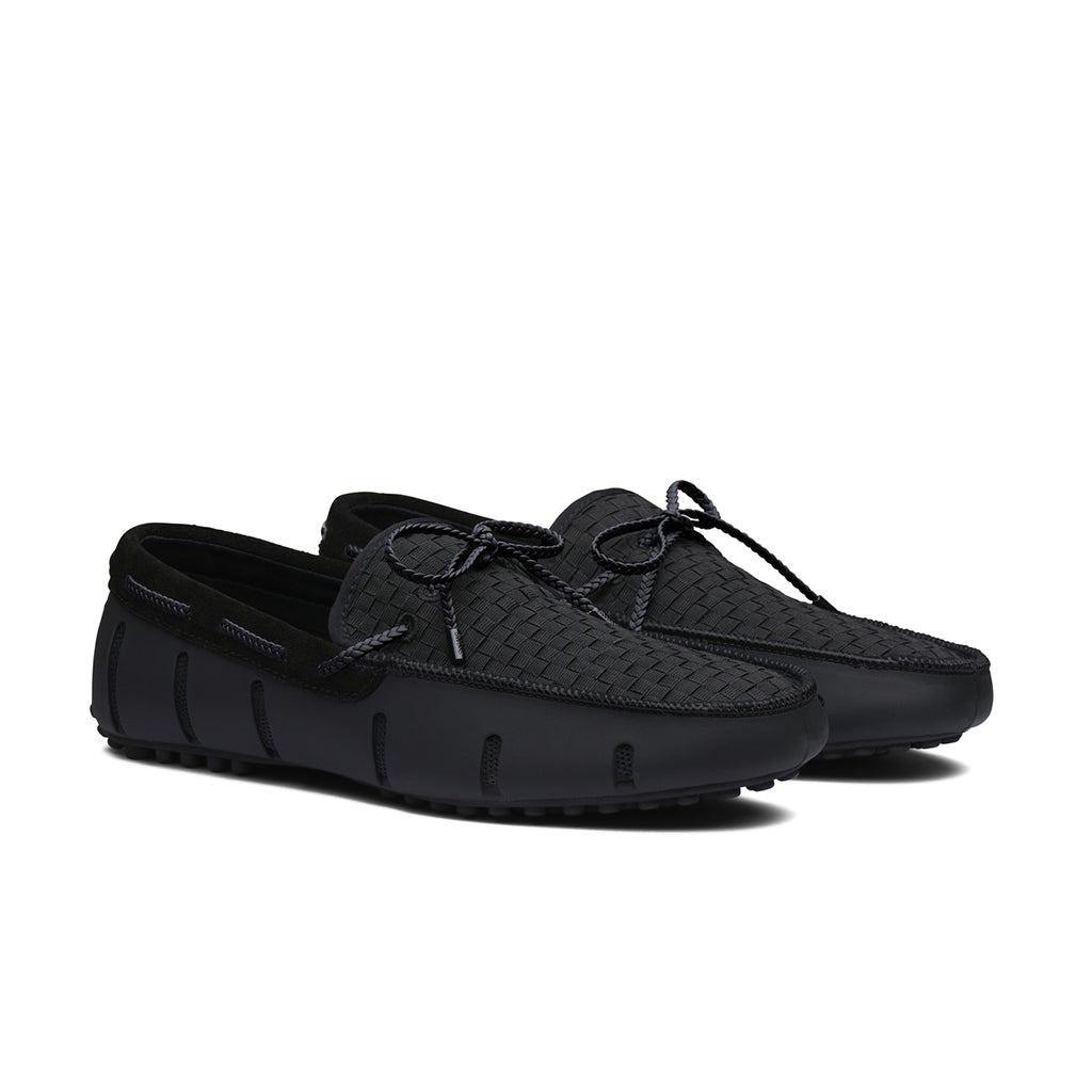 SWIMS MENS Woven Lace Driver Loafer BLACK