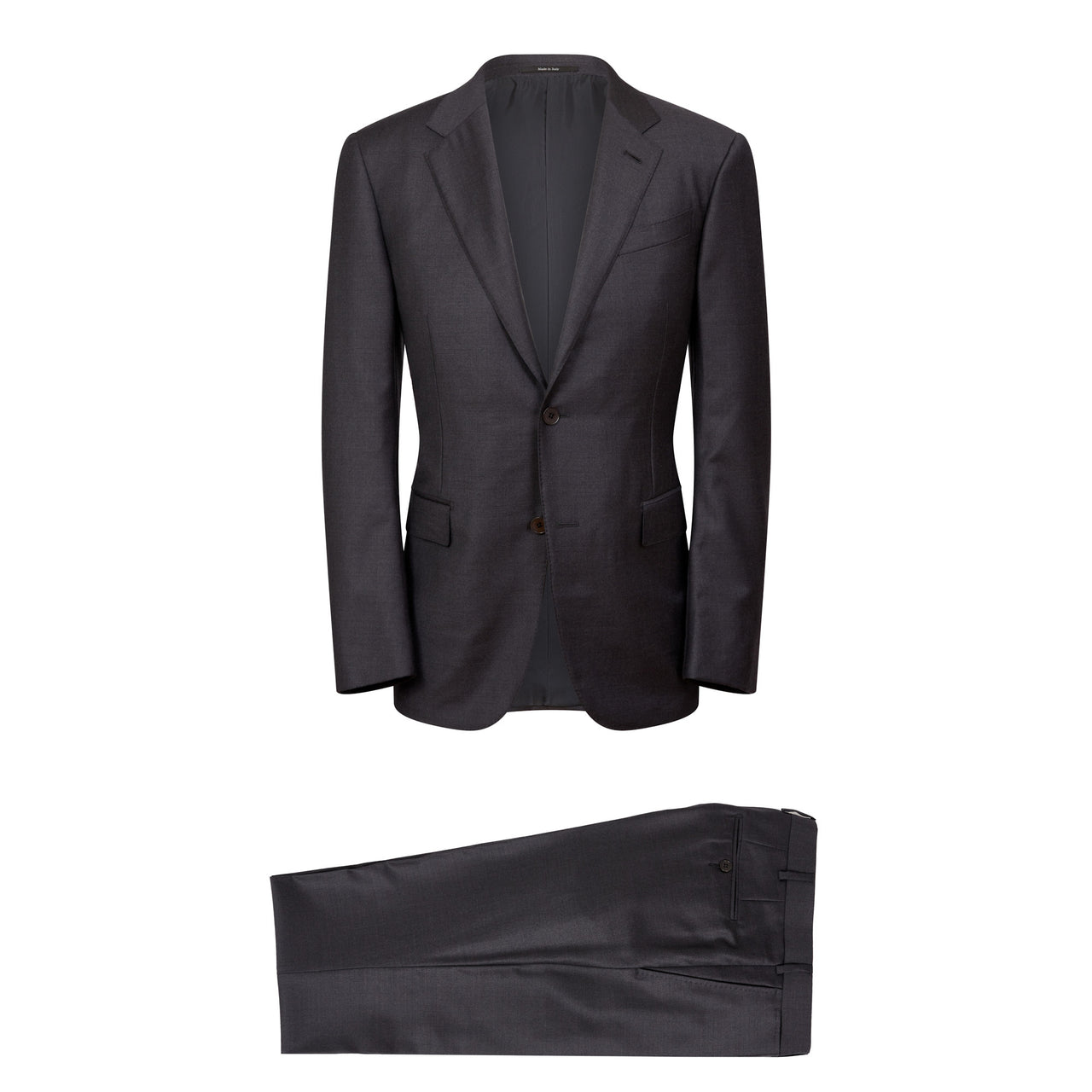ZEGNA Trofeo™ Plain Wool Suit DARK GREY REG