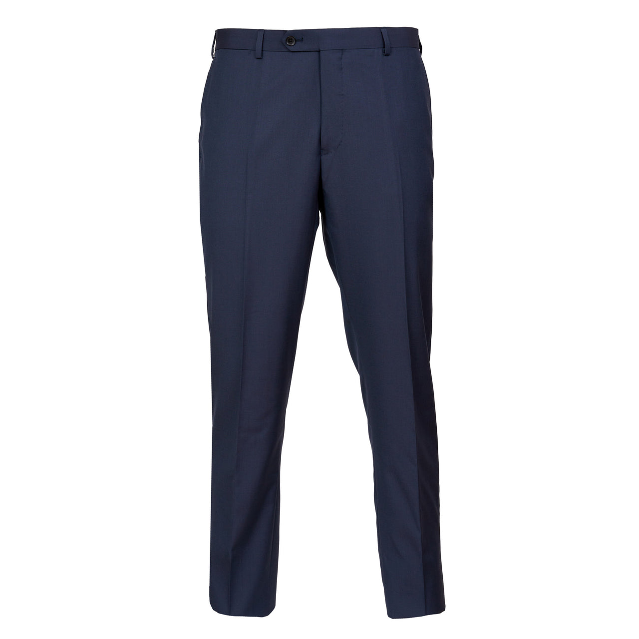 HENRY SARTORIAL Flat Front Wool Trousers FRENCH BLUE REG