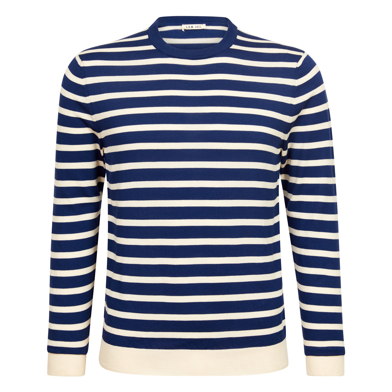 LBM 1911 Cotton Stripe Knitted Sweatshirt NAVY