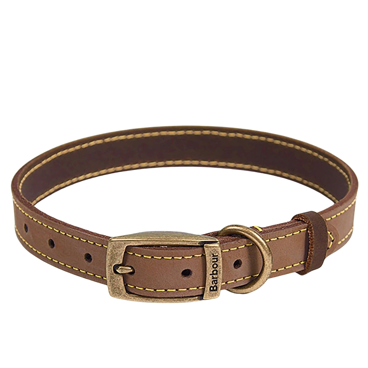 BARBOUR Leather Dog Collar BROWN