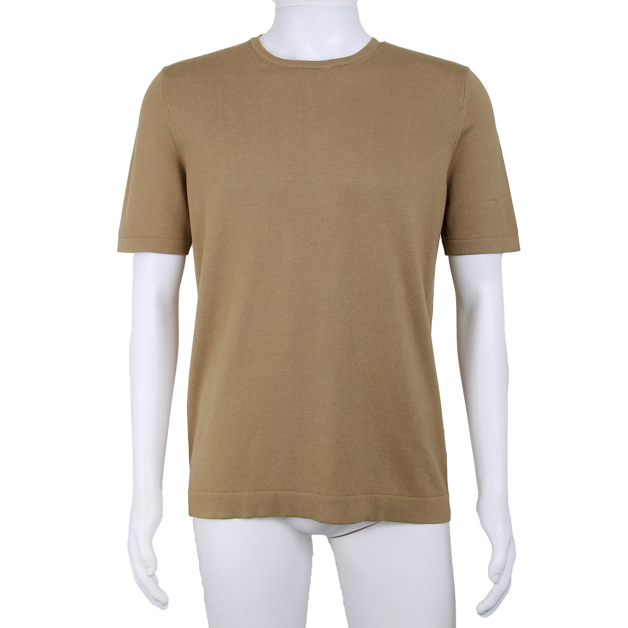 GRAN SASSO Egyptian Cotton Knitted T-Shirt CAMEL