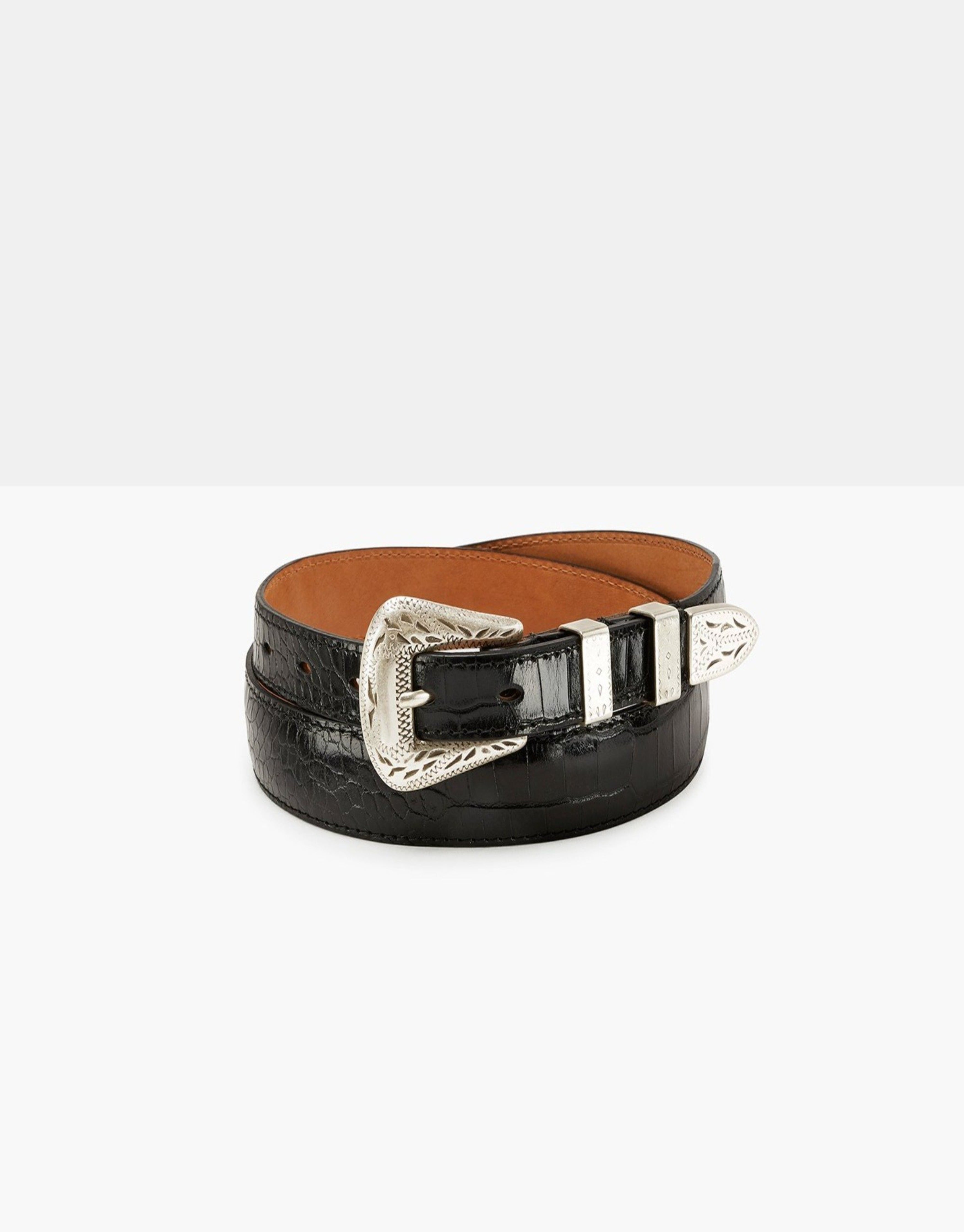 RM Williams Crocodile Brown Leather Belt EU 40, Brown, 40 at  Men's  Clothing store